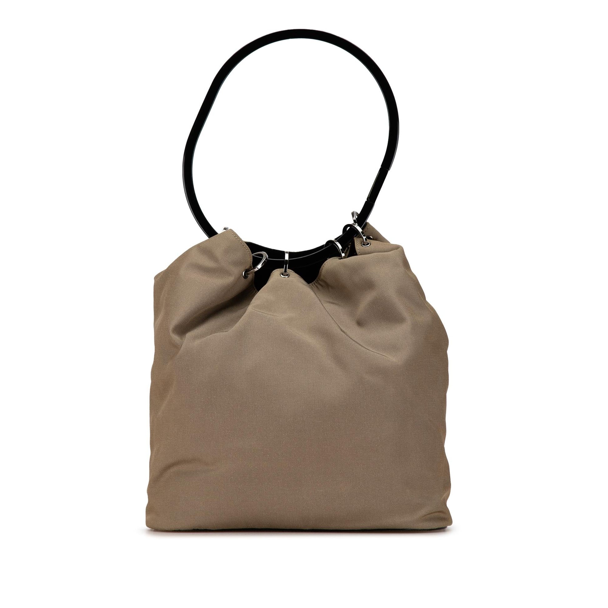 Gucci Hoop SHG-Bqg8ra Canvas Brown Satchel Bag