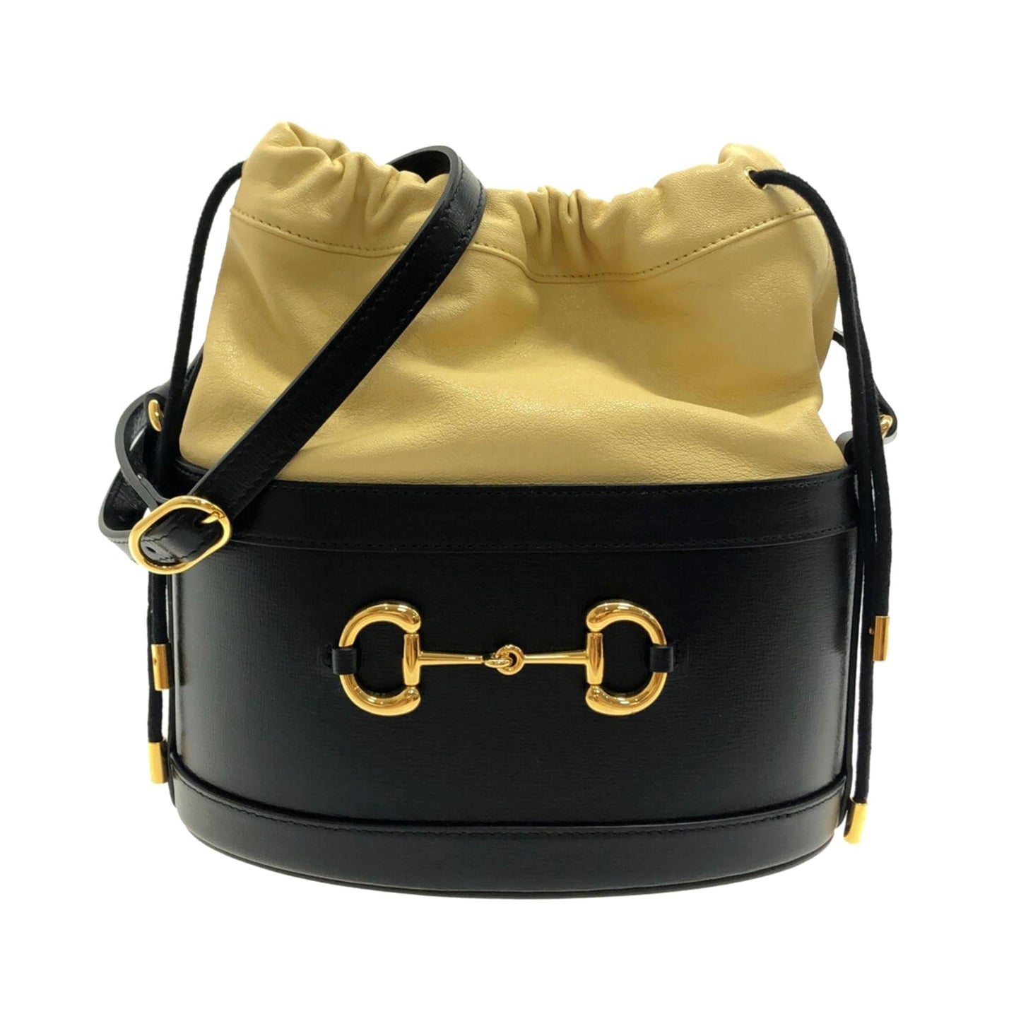 Gucci Horsebit SHG-67IMlT Calf Black Brown Bucket Shoulder Bag