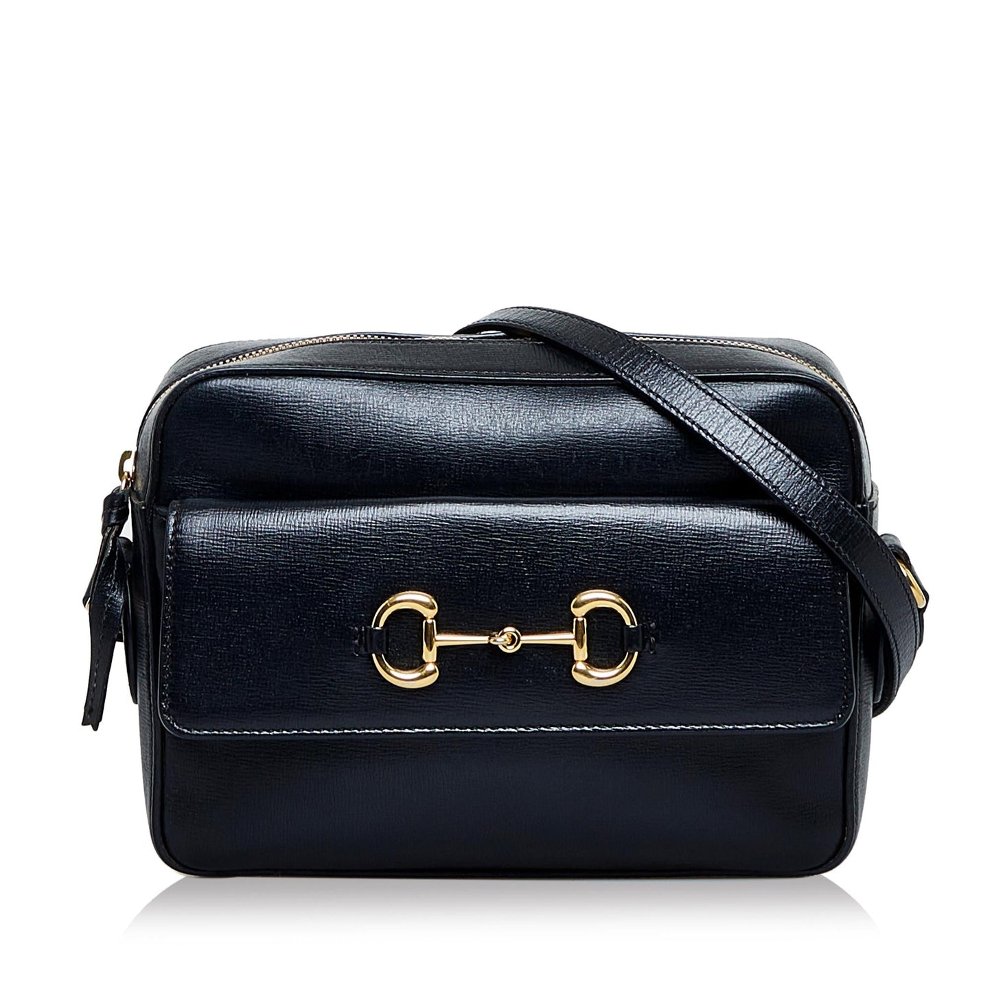 Gucci Horsebit SHG-IfXSIV Calf Black Crossbody Bag