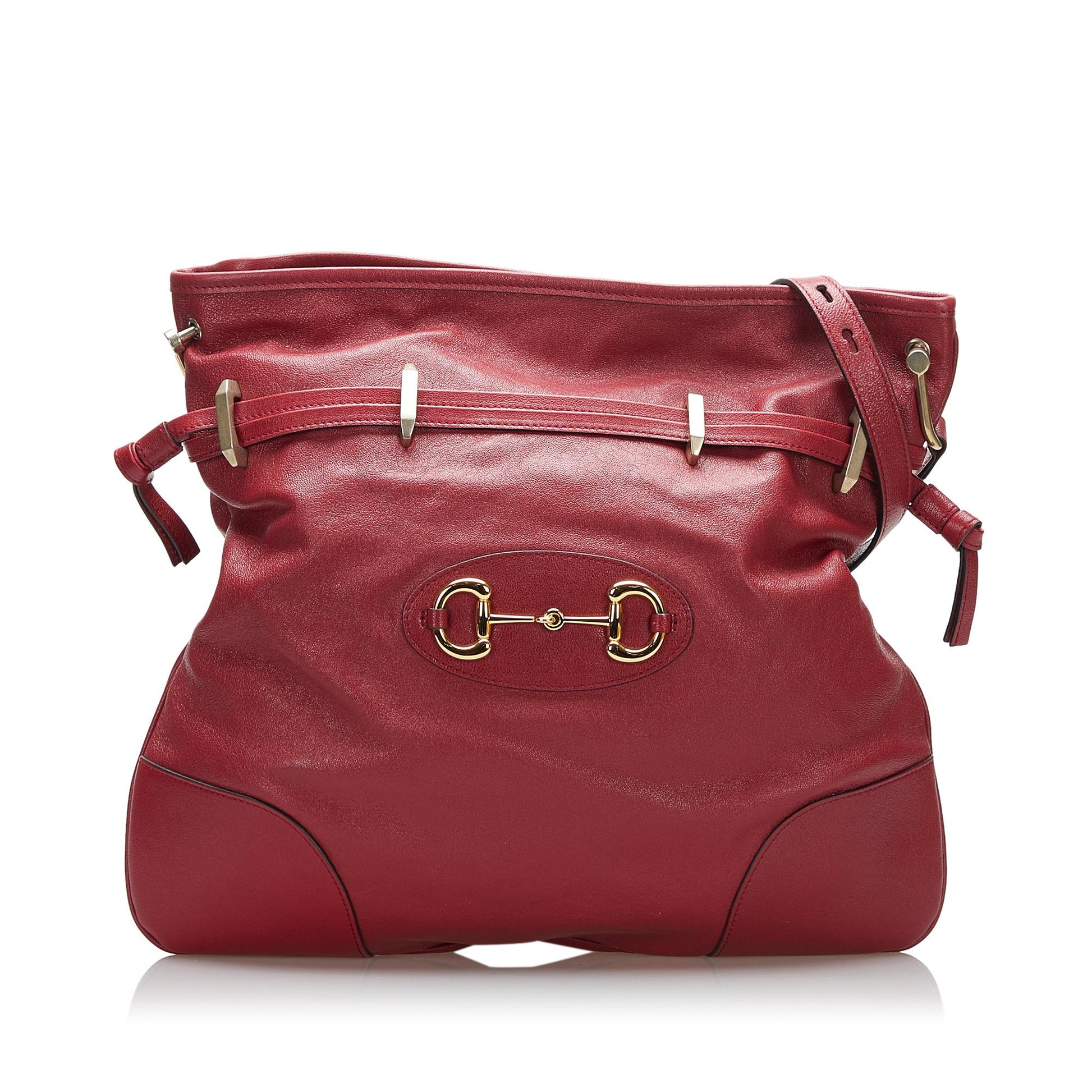 Gucci Horsebit Drawstring SHG-Xwa7rJ Calf Red Jewelry
