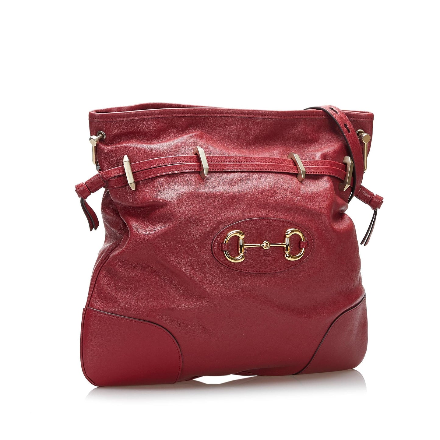 Gucci Horsebit Drawstring SHG-Xwa7rJ Calf Red Jewelry