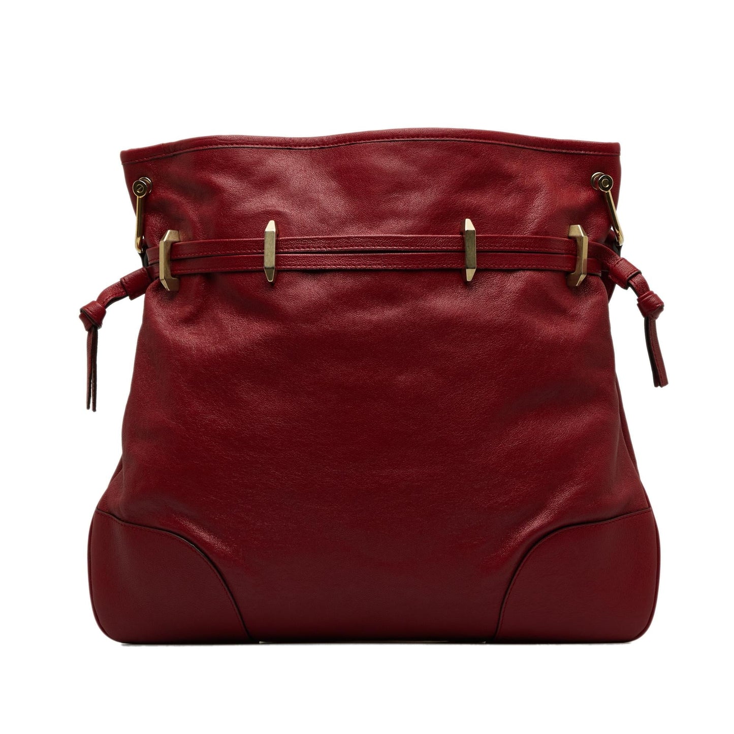 Gucci Horsebit Drawstring Calf Red Jewelry