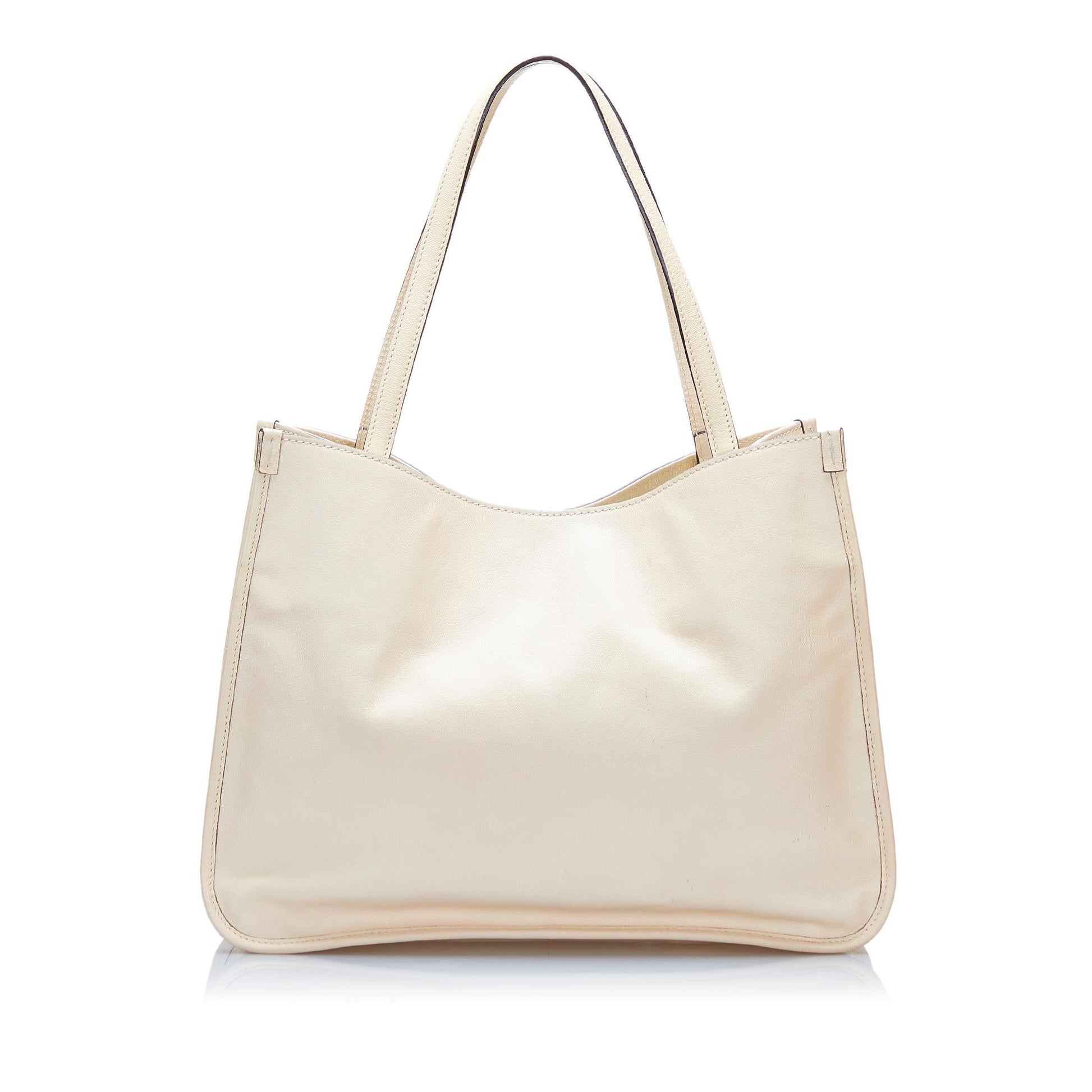 Gucci Horsebit SHG Calf White Tote Bag