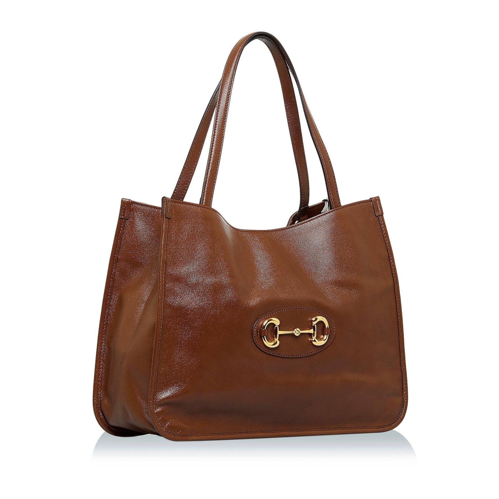 Gucci Horsebit SHG-YDTQMS Calf Brown Tote Bag