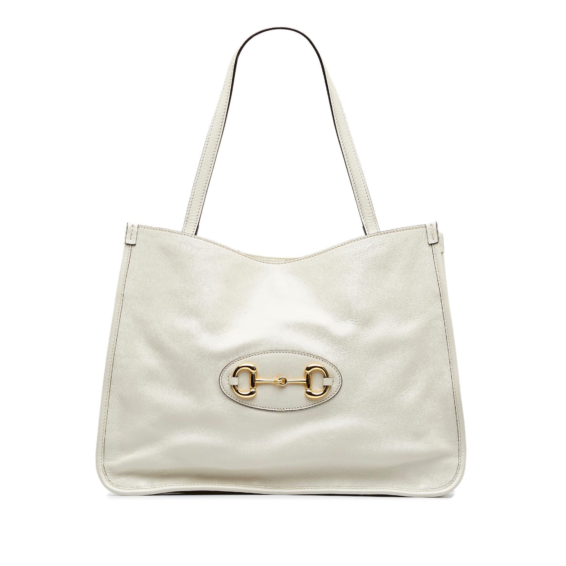 Gucci Horsebit SHG-GHJPK3 Calf White Tote Bag