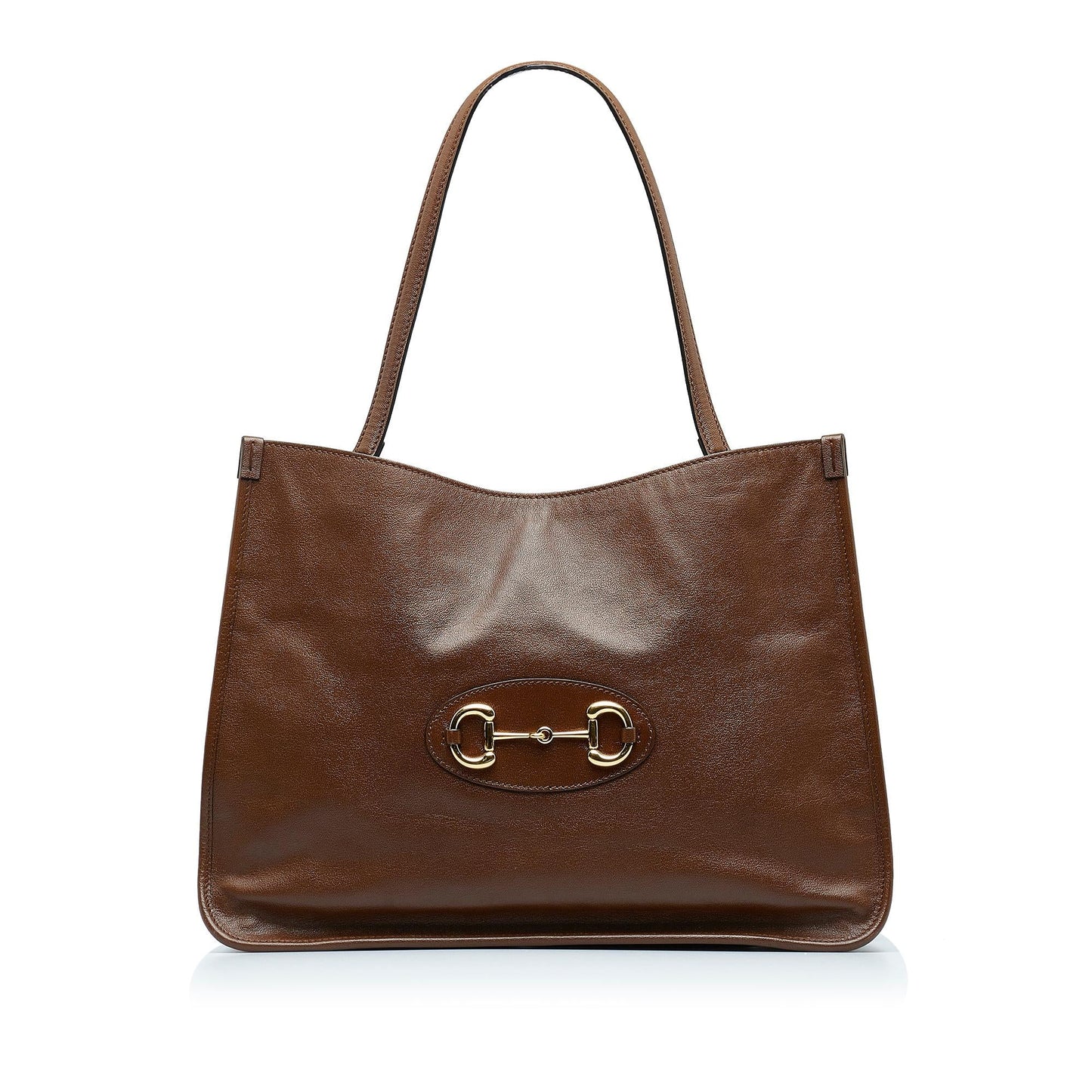 Gucci Horsebit SHG-8KCkxu Leather Calf Brown Tote Bag
