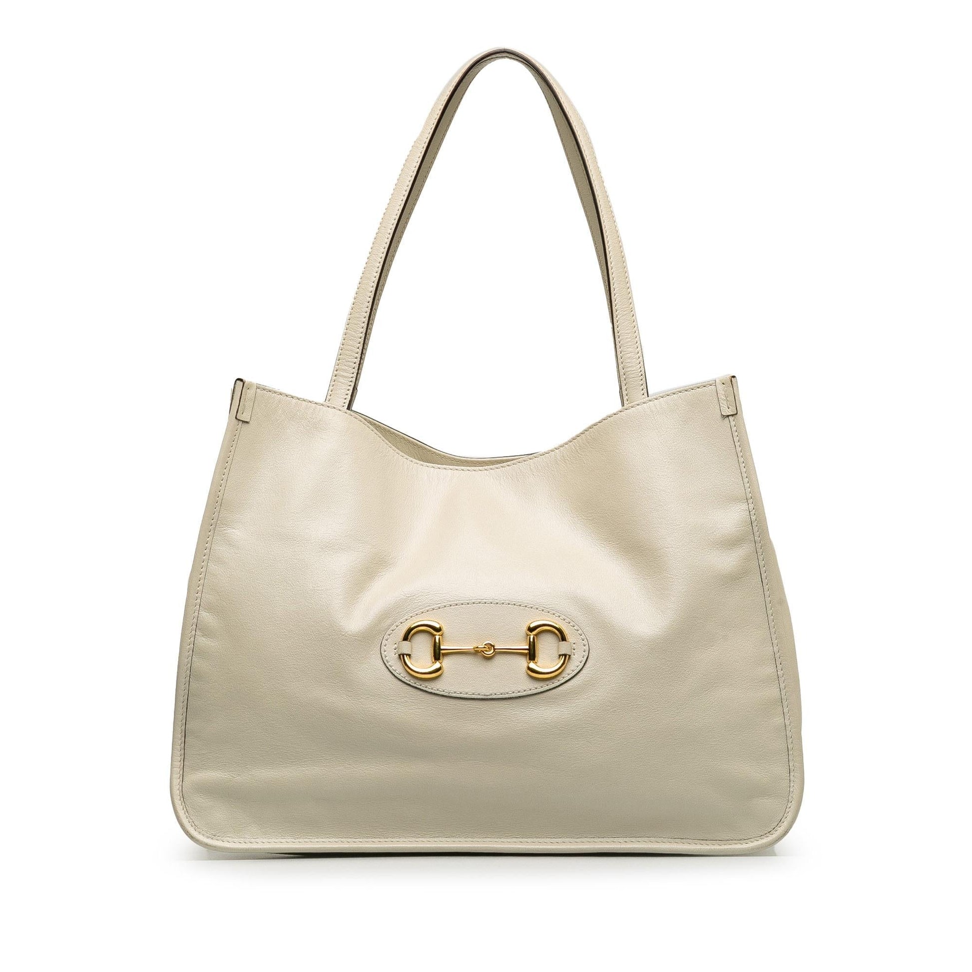 Gucci Horsebit Leather Calf White Tote Bag Tote Bag