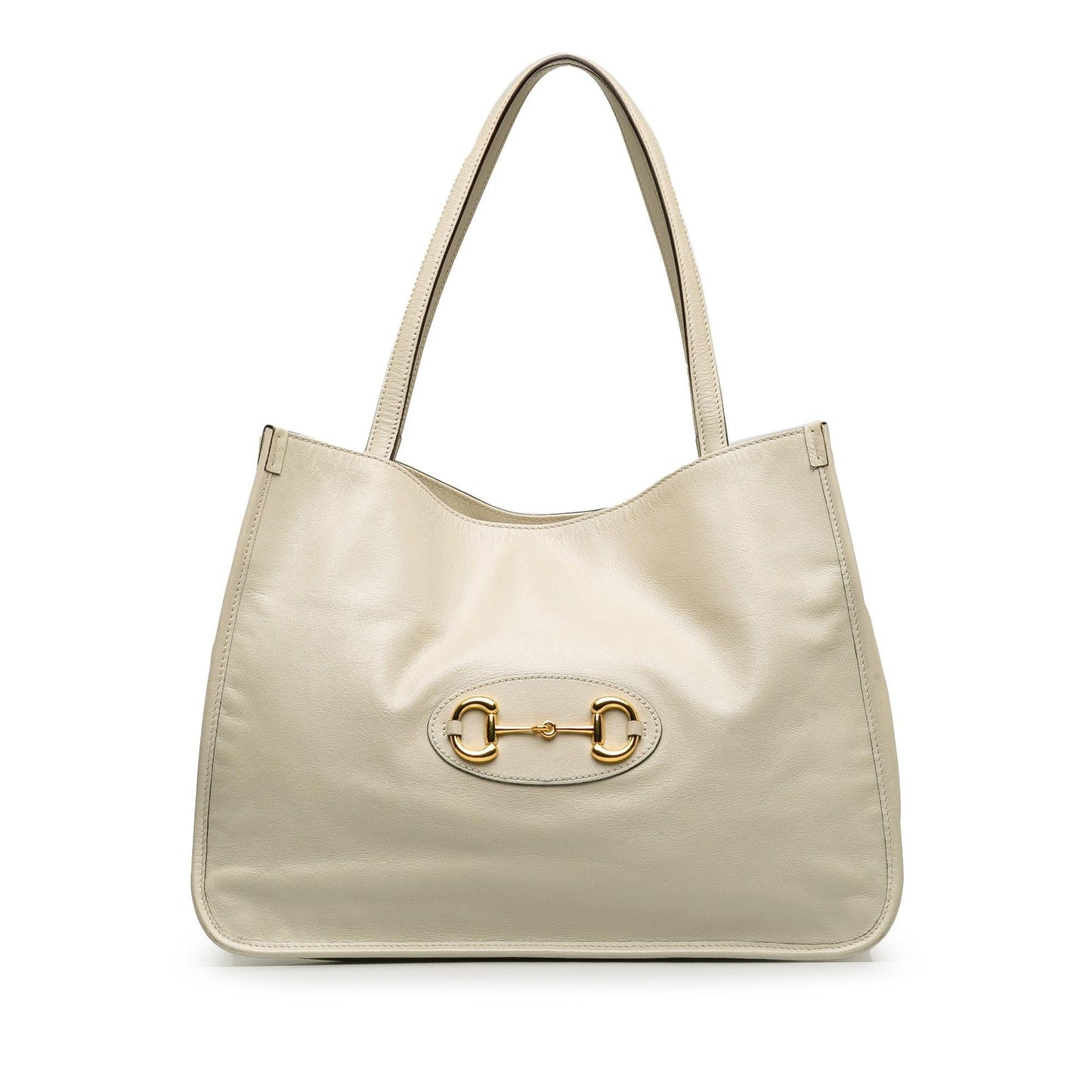 Gucci Horsebit Leather Calf White Tote Bag Bag 1