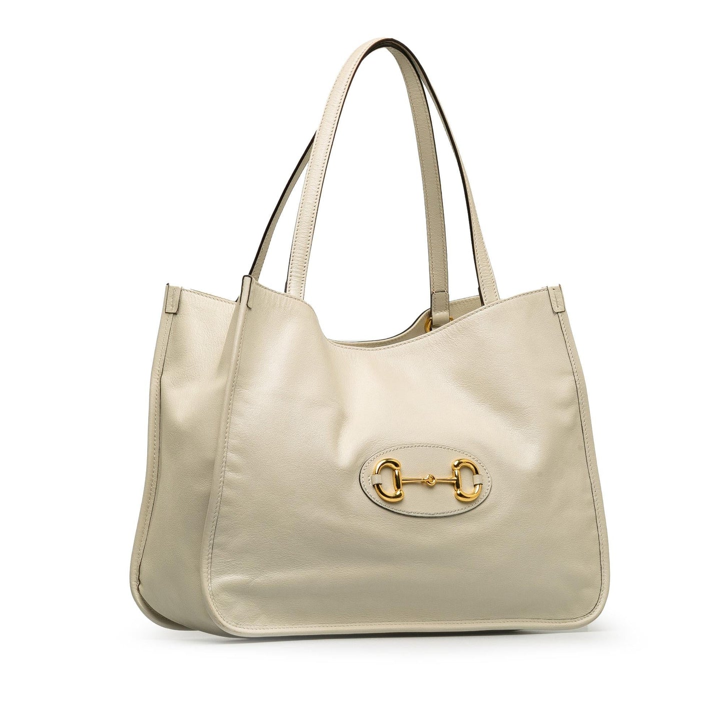 Gucci Horsebit Leather Calf White Tote Bag Bag 1