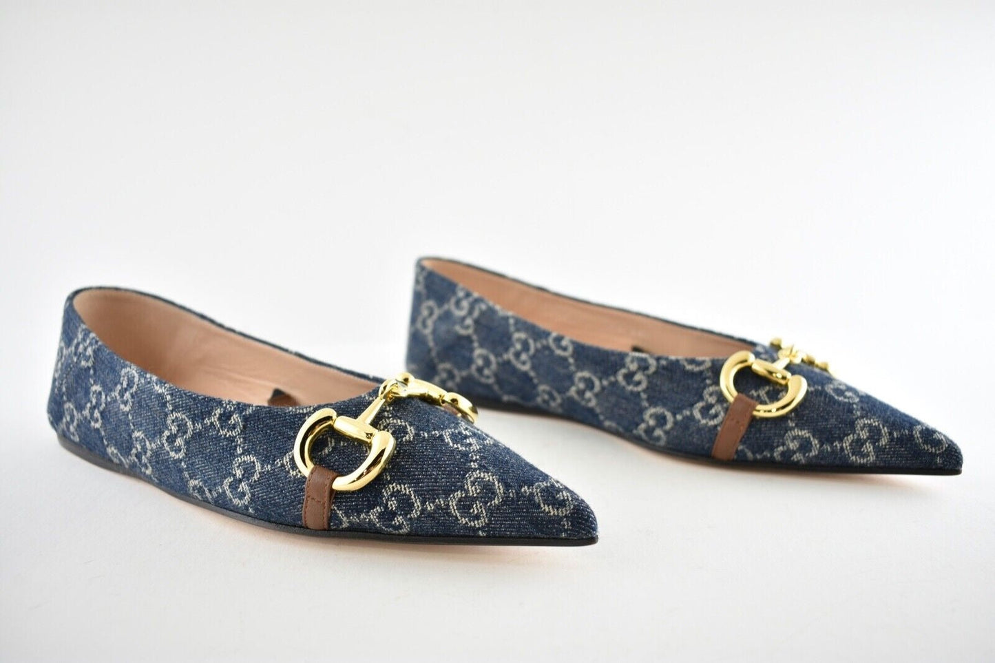 Gucci Ballet Flats Handbag Denim Shoes