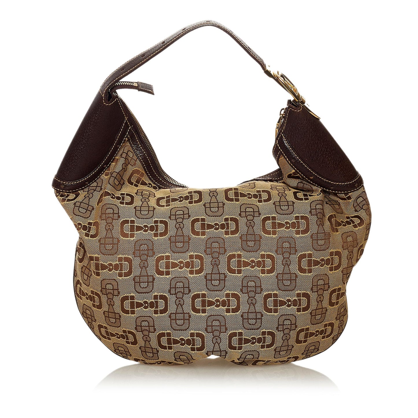 Gucci Horsebit SHG Canvas Brown Shoulder Bag