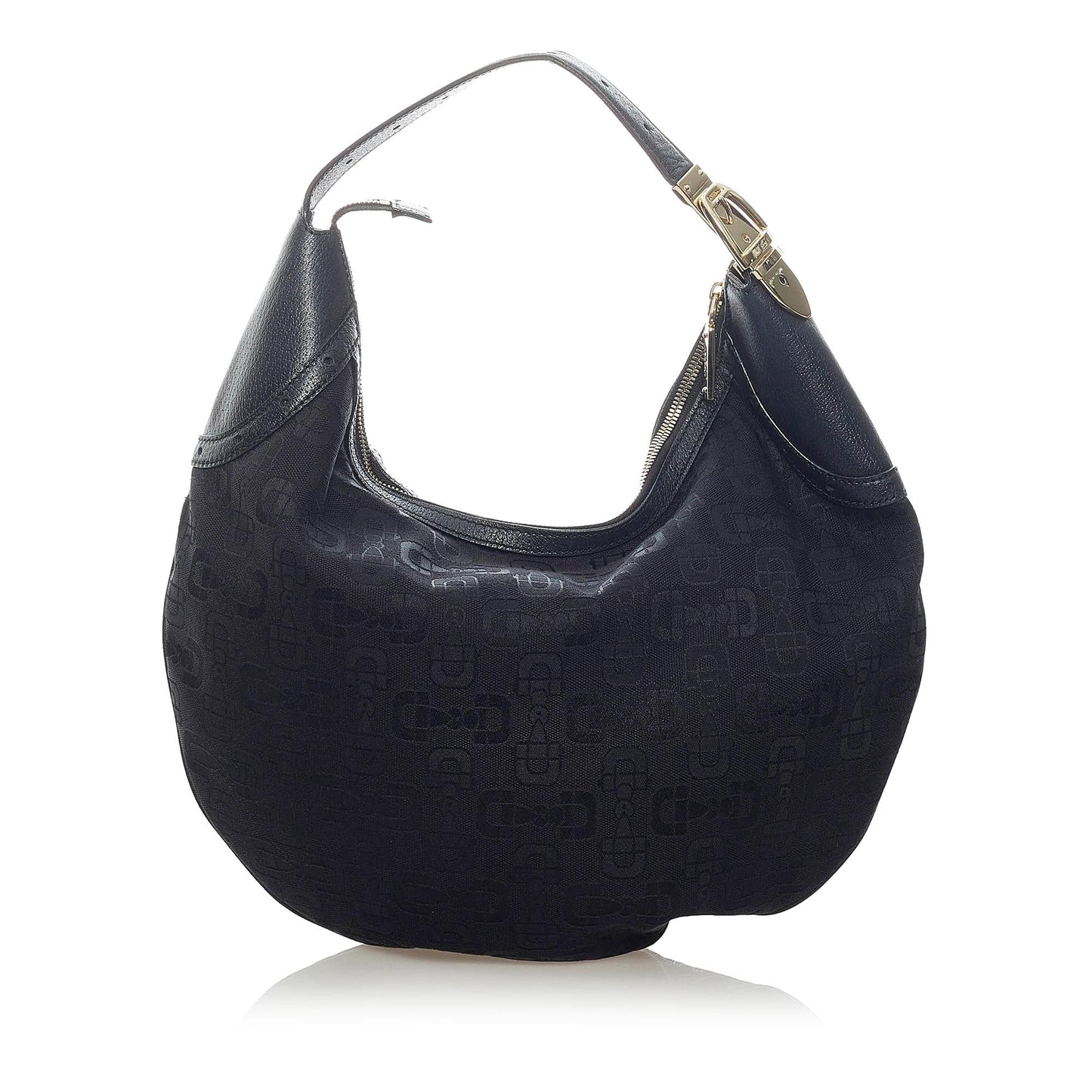 Gucci Horsebit SHG Canvas Black Shoulder Bag