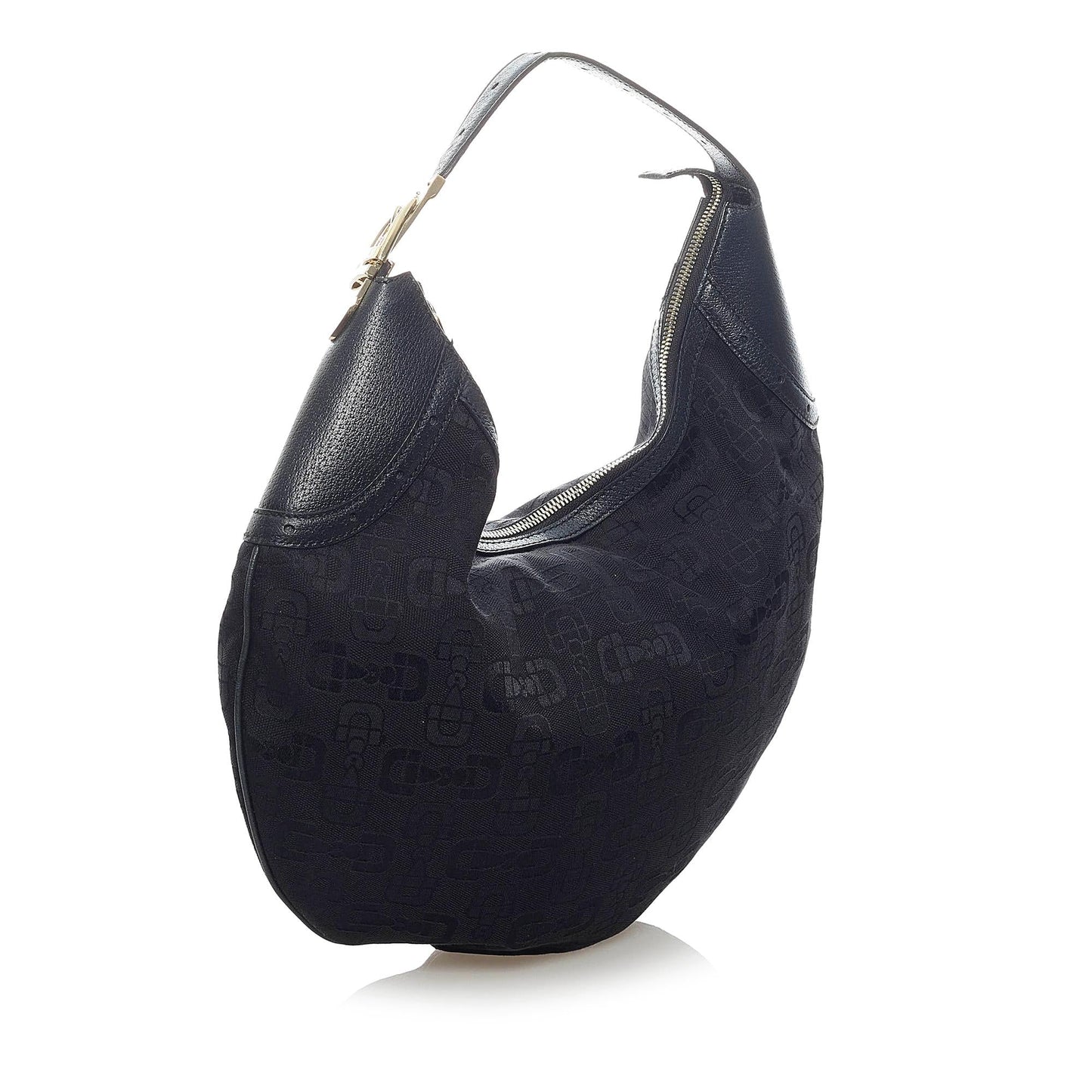 Gucci Horsebit SHG Canvas Black Shoulder Bag