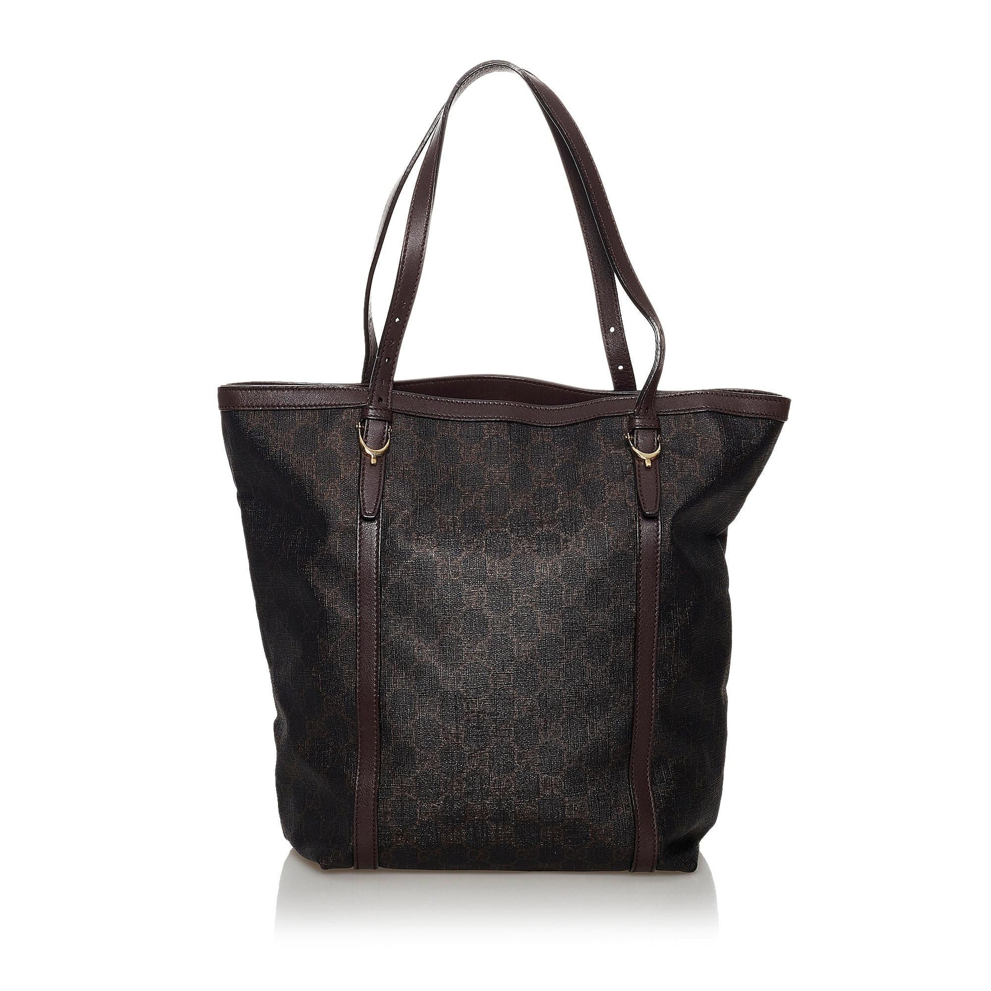 Gucci Horsebit SHG Canvas Brown Shoulder Bag Bag Shg