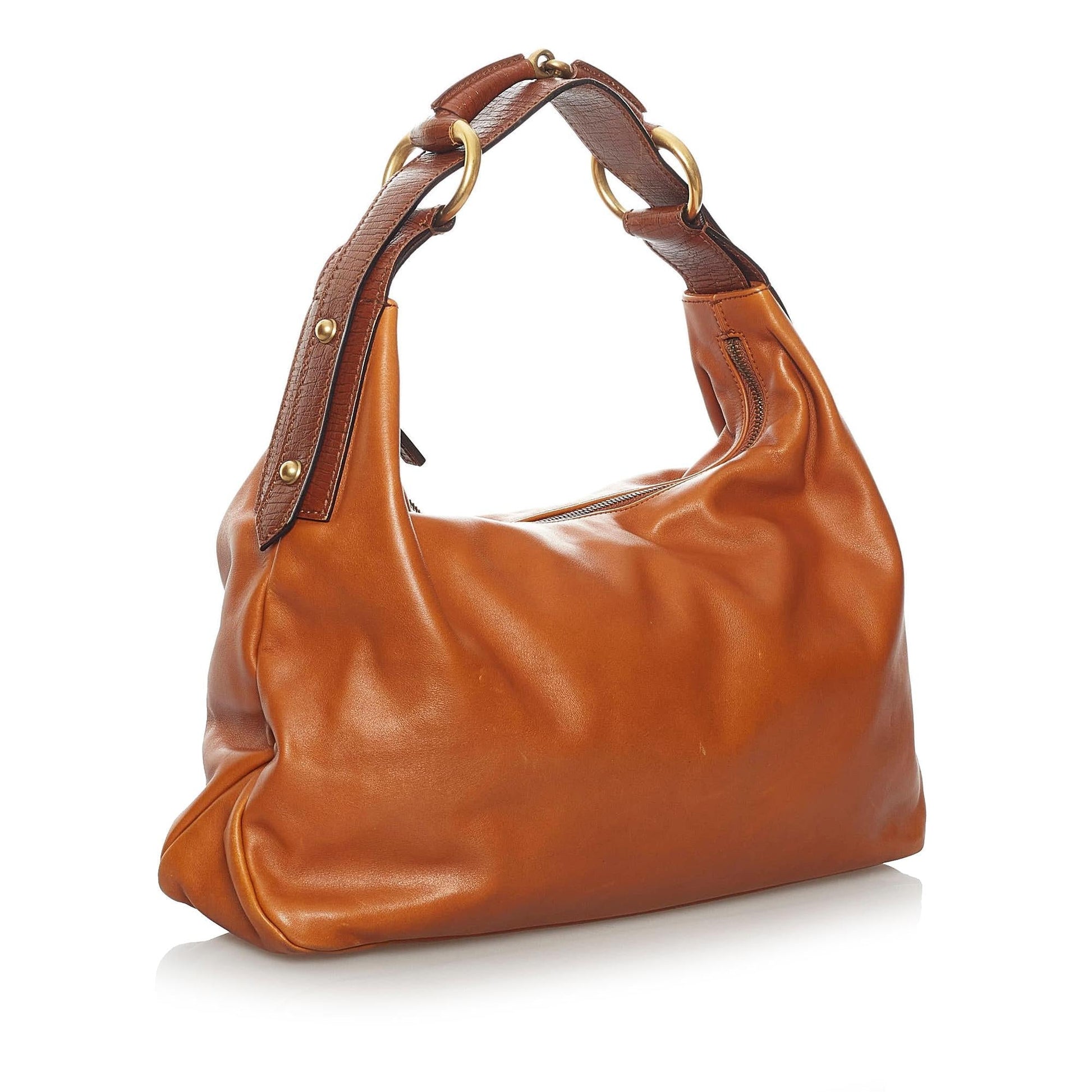 Gucci Horsebit SHG Leather Calf Brown Chain Shoulder Bag