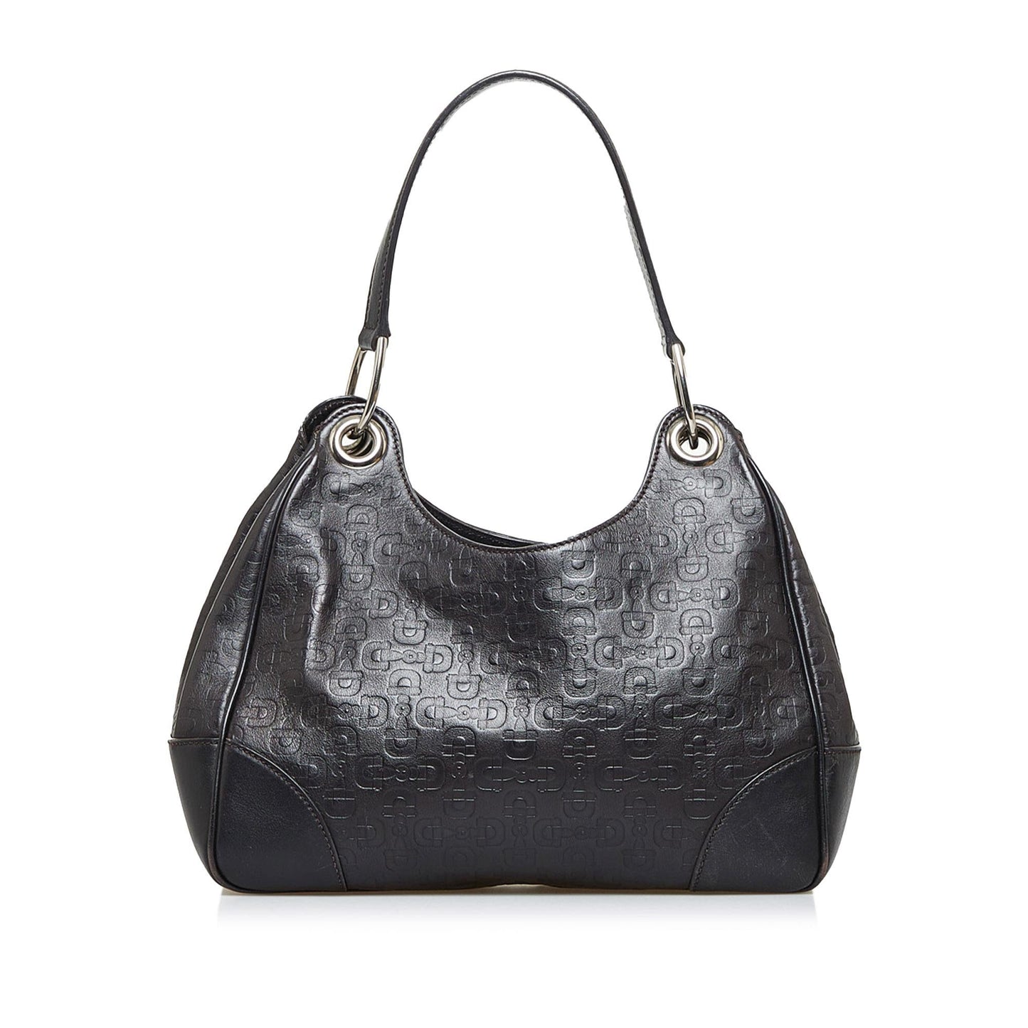 Gucci Horsebit Embossed SHG-96c9Qj Leather Calf Brown Shoulder Bag