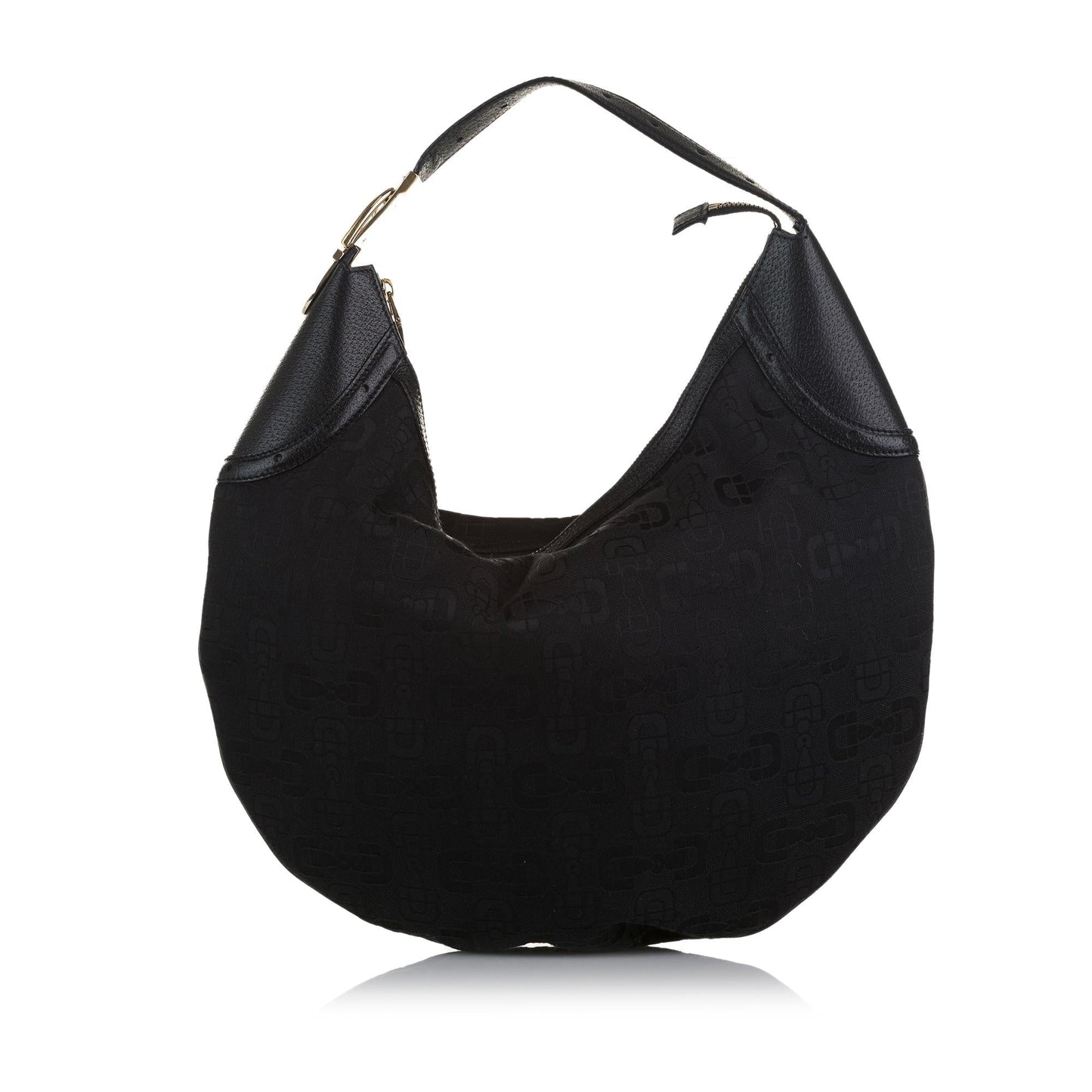 Gucci Horsebit Glam SHG-gJLpT0 Canvas Black Shoulder Bag