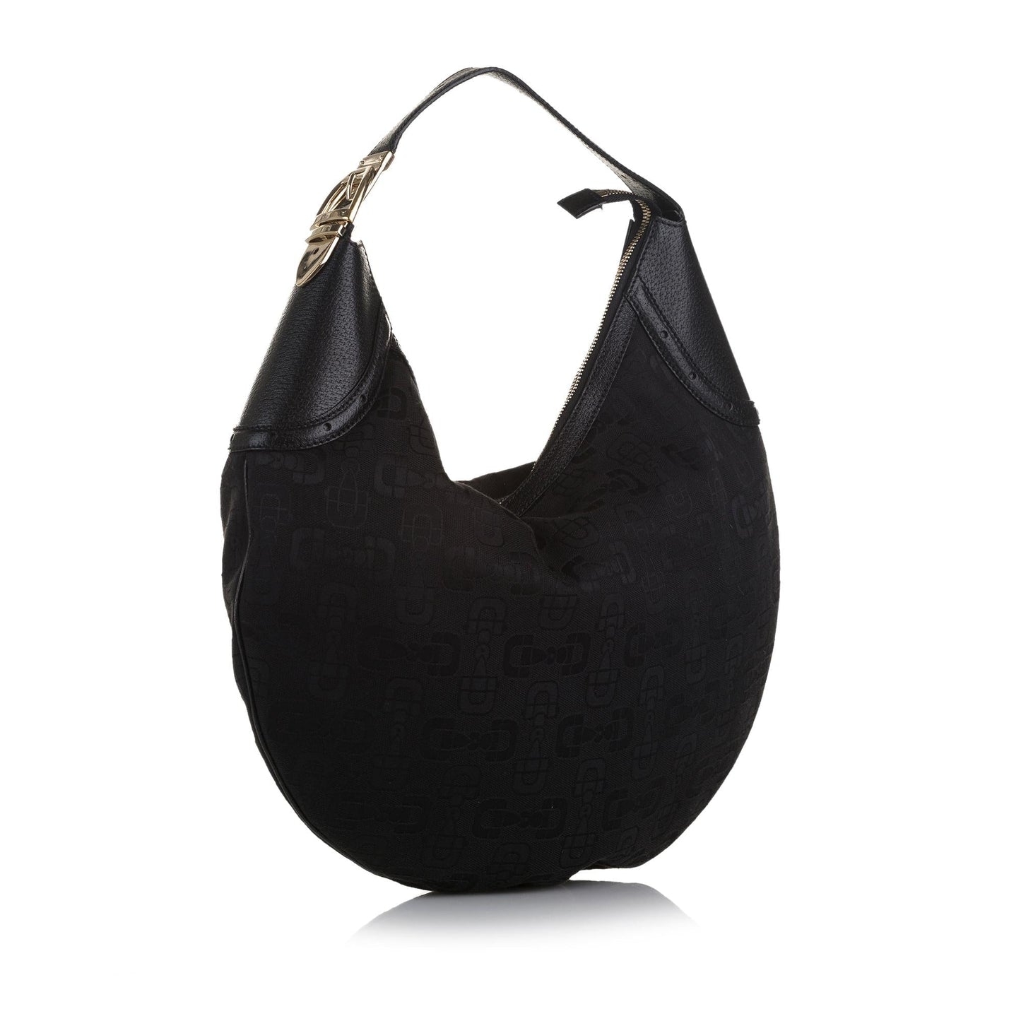 Gucci Horsebit Glam SHG-gJLpT0 Canvas Black Shoulder Bag