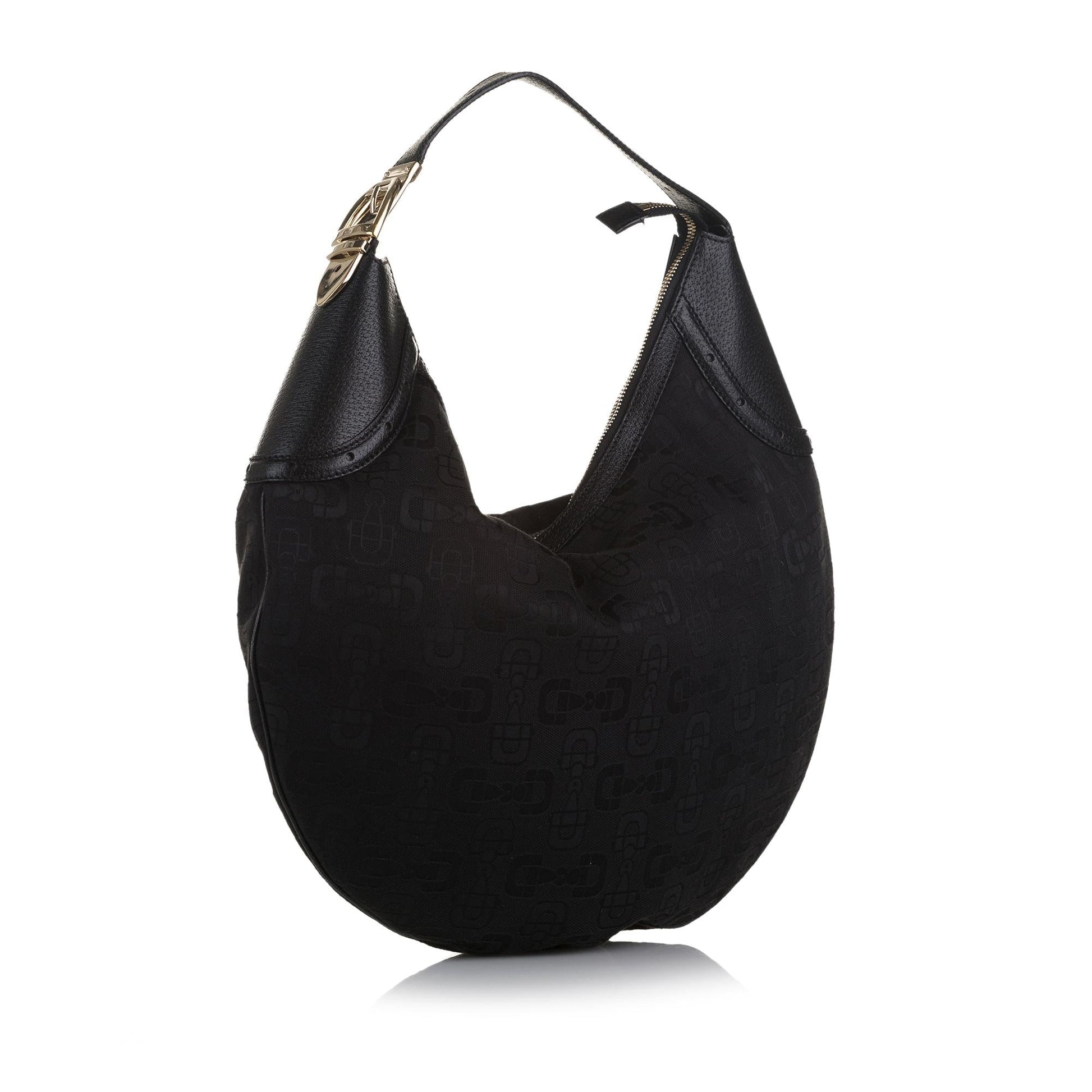 Gucci Horsebit Glam SHG-gJLpT0 Canvas Black Shoulder Bag