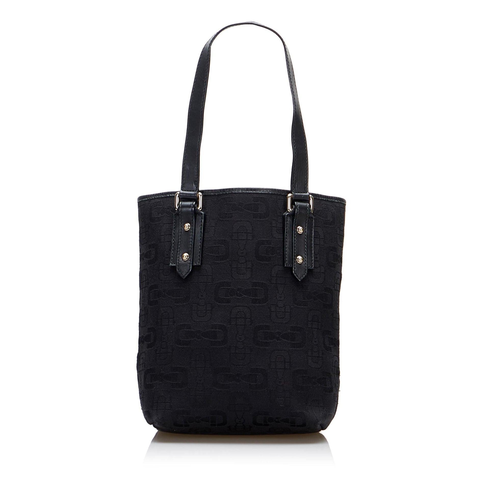 Gucci Horsebit SHG-o5pRFo Canvas Black Satchel Bag