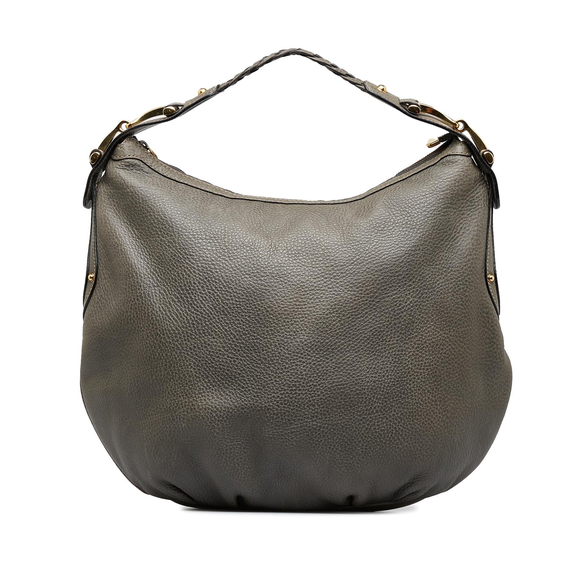 Gucci Horsebit SHG-5epsCT Calf Silver Shoulder Bag