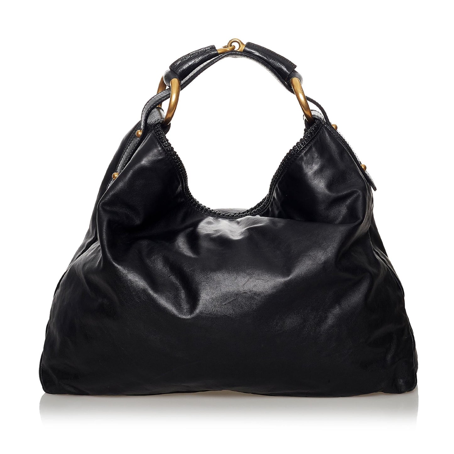 Gucci Horsebit SHG Leather Calf Black Tote Bag