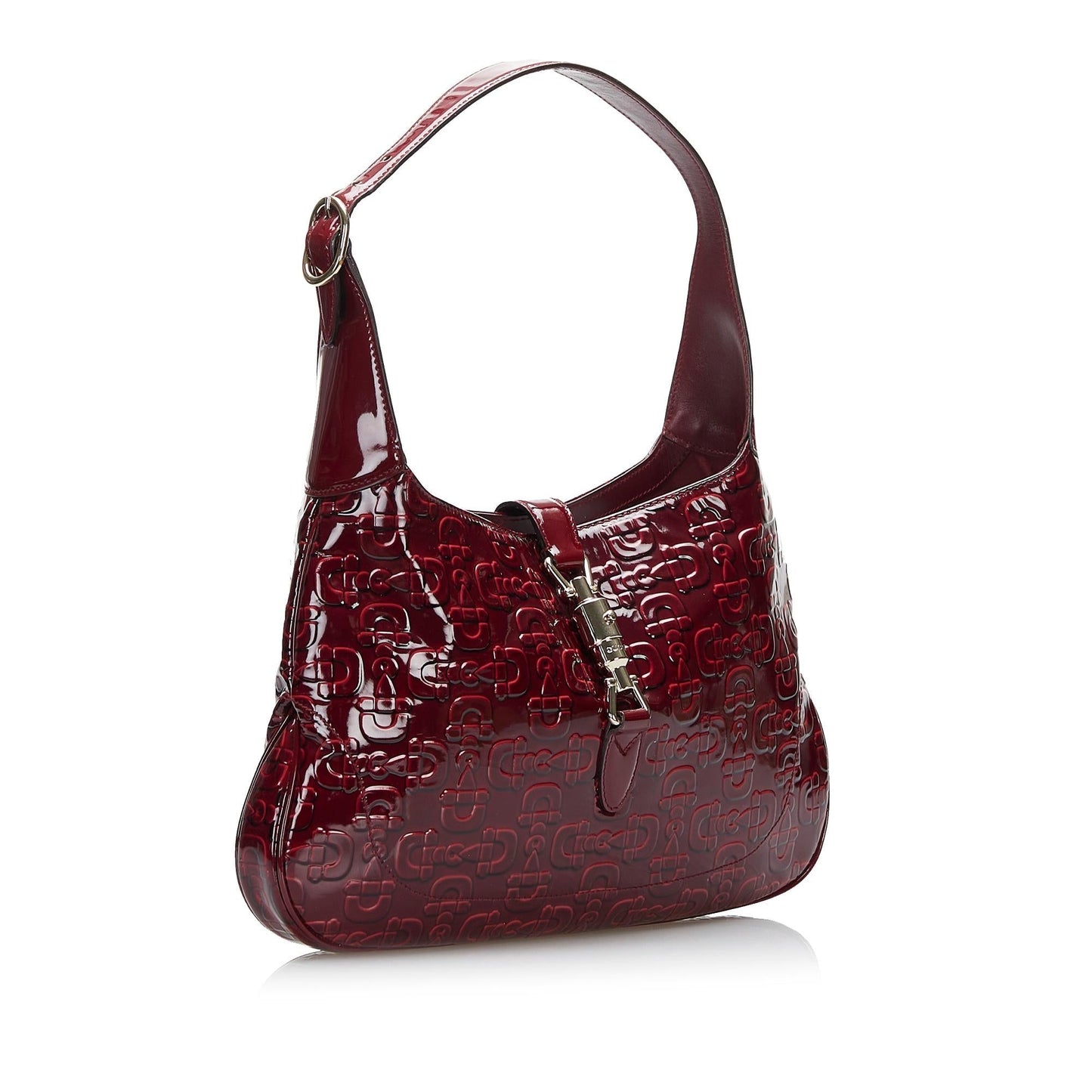 Gucci Horsebit Jackie SHG-7VSXPA Leather Patent Red Shoulder Bag