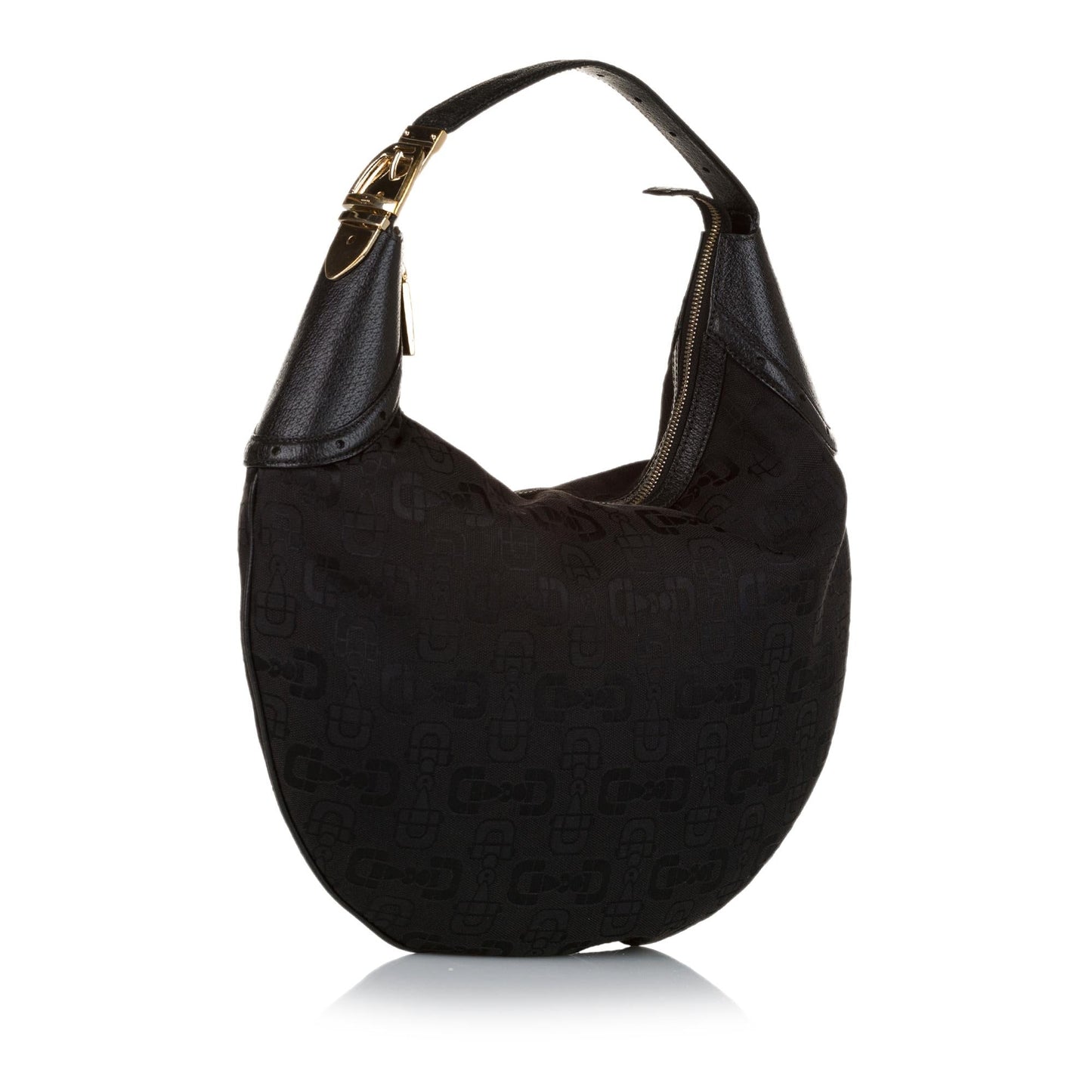 Gucci Horsebit Jacquard Glam SHG Black Shoulder Bag