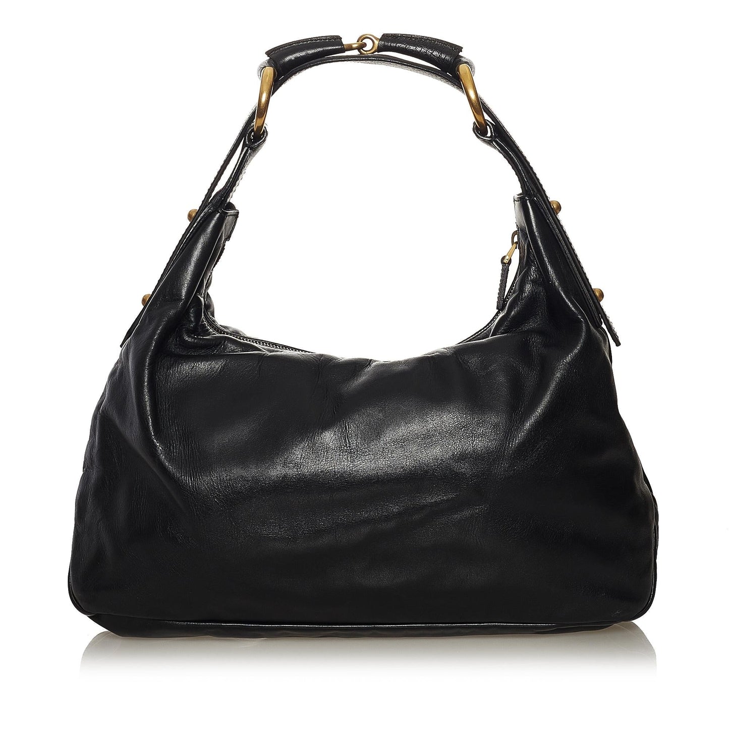 Gucci Horsebit SHG Leather Calf Black Shoulder Bag