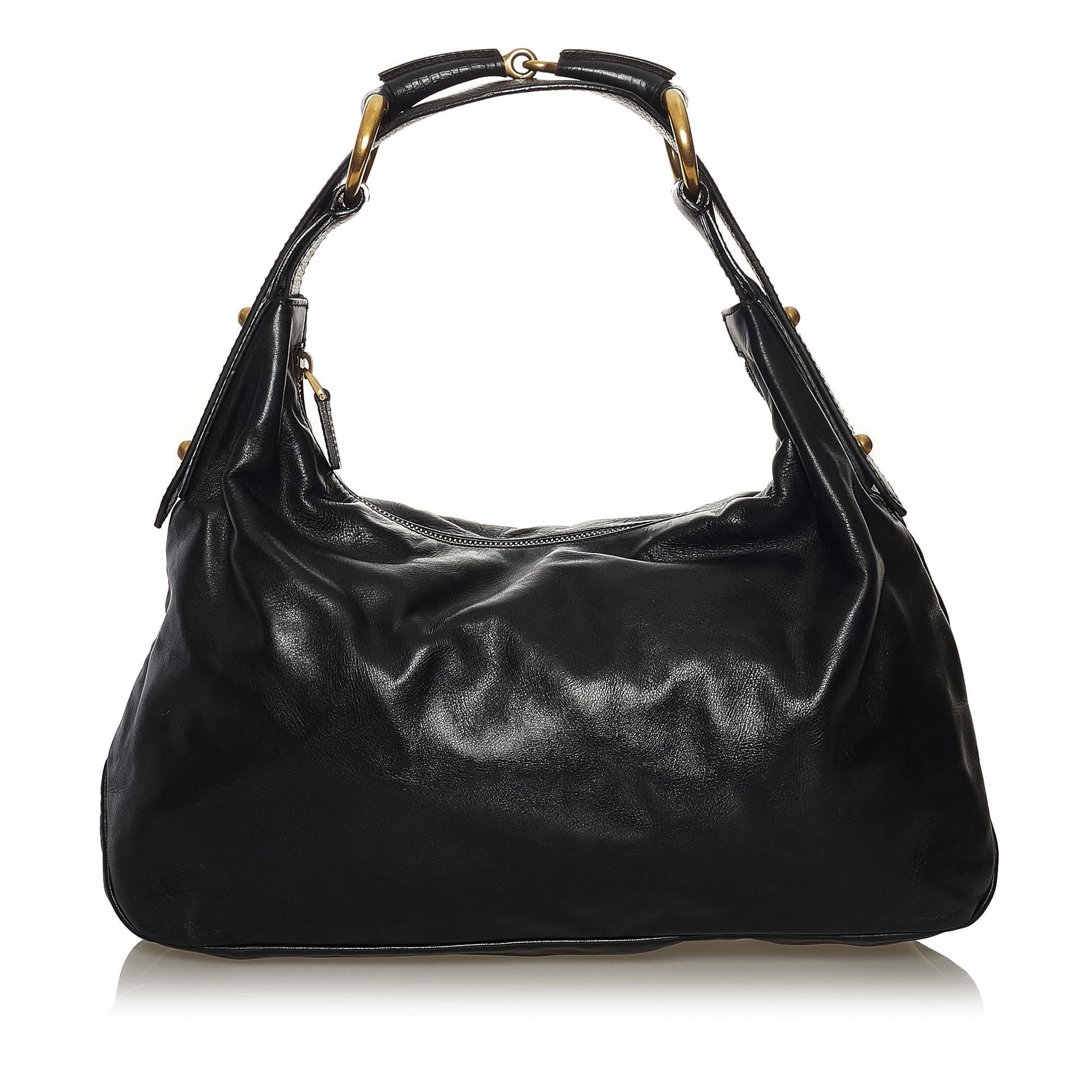 Gucci Horsebit SHG Leather Calf Black Shoulder Bag