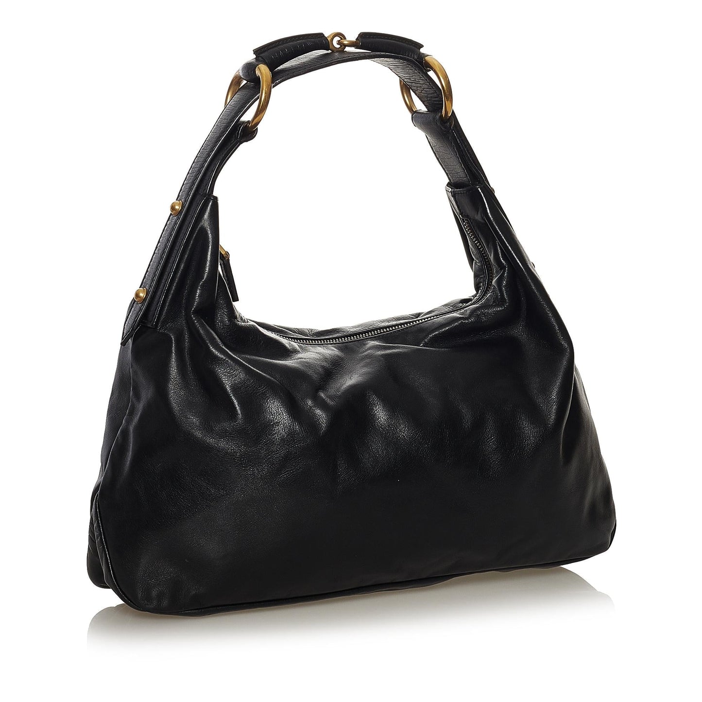 Gucci Horsebit SHG Leather Calf Black Shoulder Bag