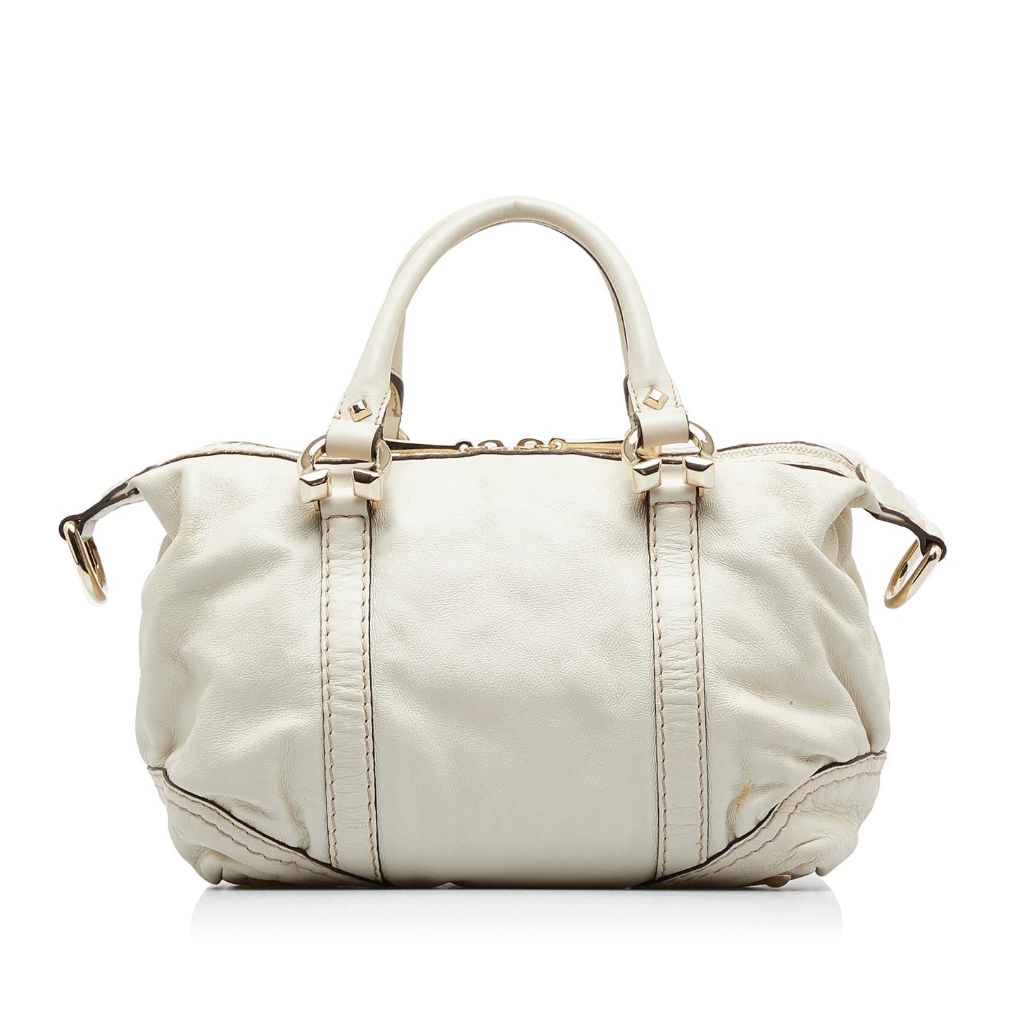Gucci Horsebit Nail Boston SHG-P44hrA Calf White Satchel Bag