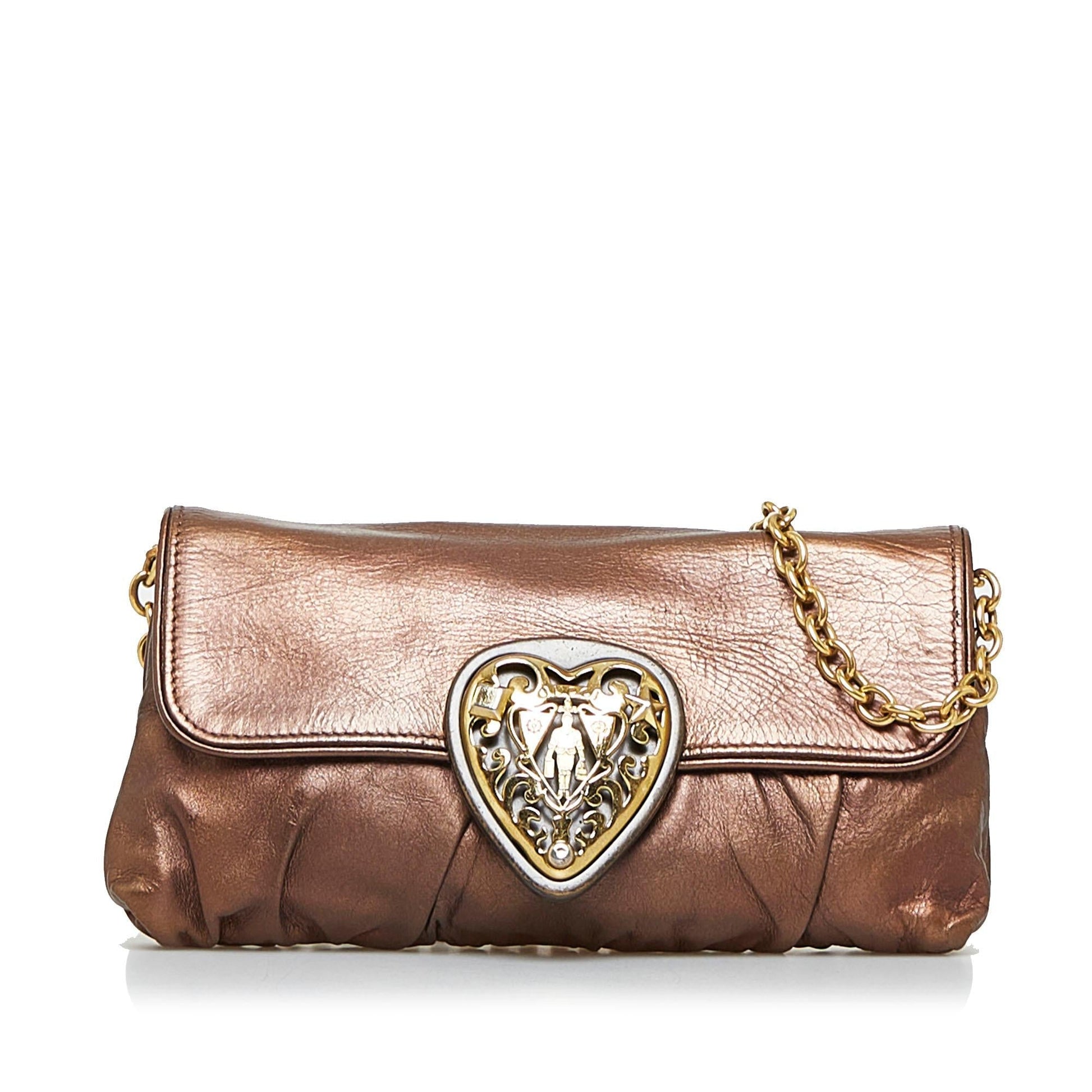 Gucci Hysteria Baguette SHG-ebjSgD Calf Brown Handbag