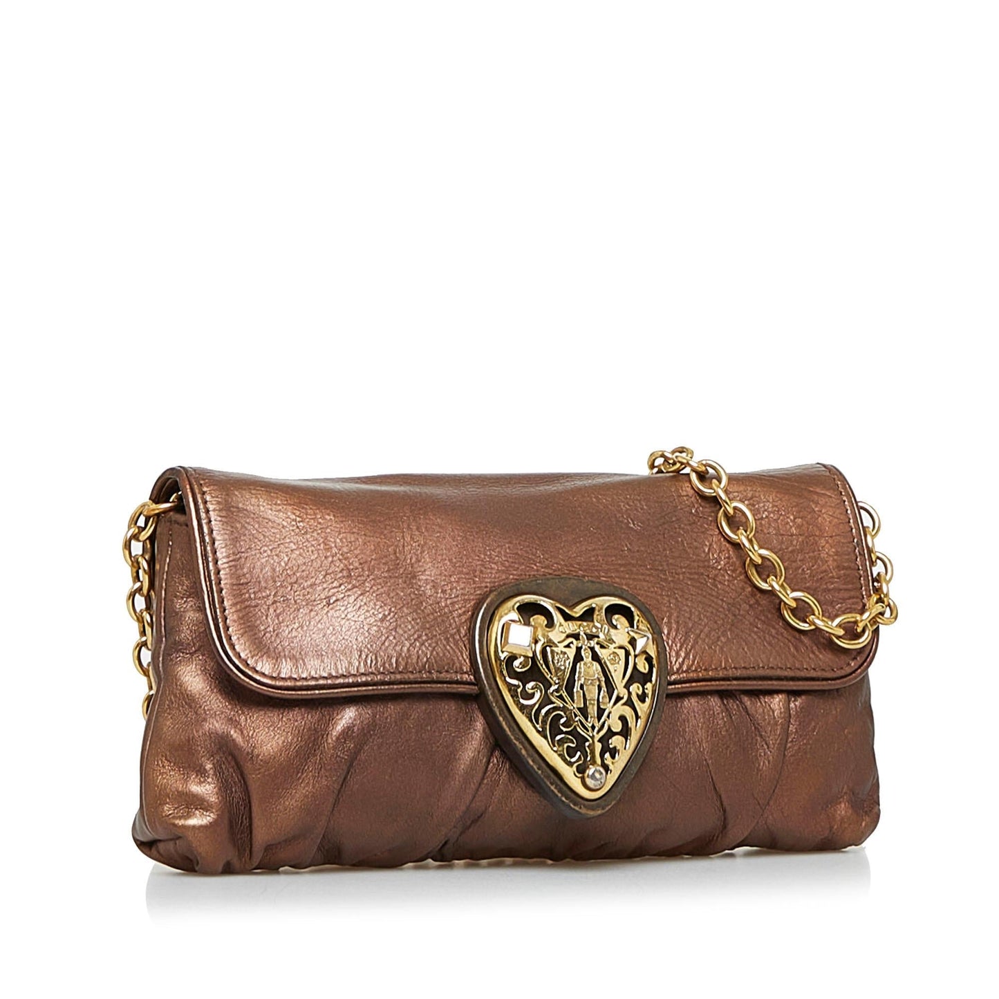 Gucci Hysteria Baguette SHG-ebjSgD Calf Brown Handbag