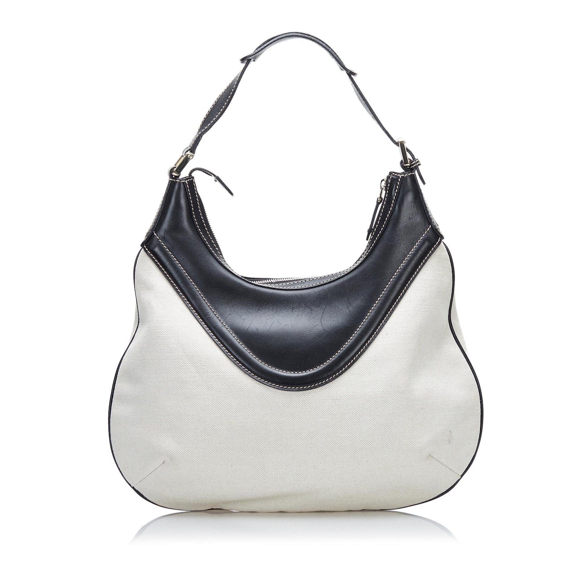 Gucci Hysteria Crest SHG Canvas White Shoulder Bag