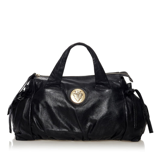 Gucci Hysteria SHG Leather Calf Black Tote Bag Bag Shg