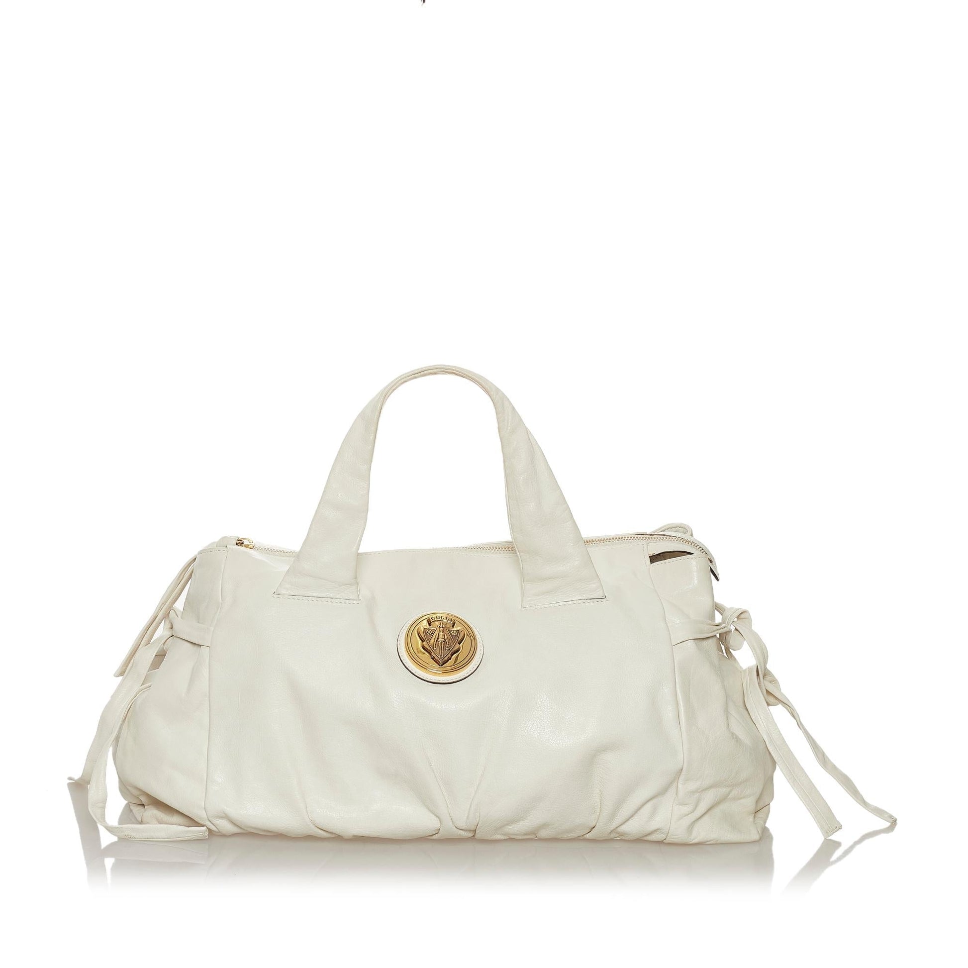 Gucci Hysteria SHG Leather Calf White Tote Bag