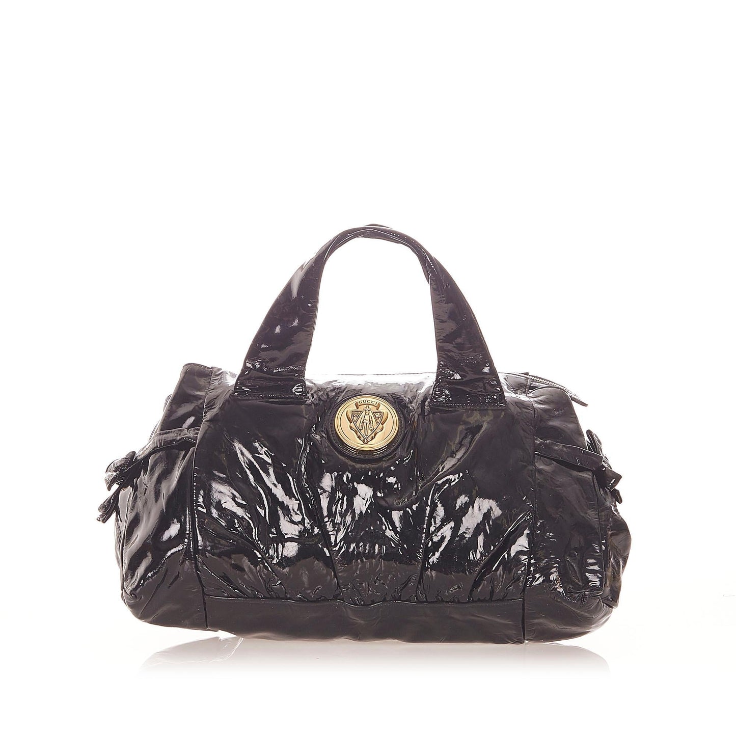 Gucci Hysteria SHG Leather Patent Black Satchel Bag 4