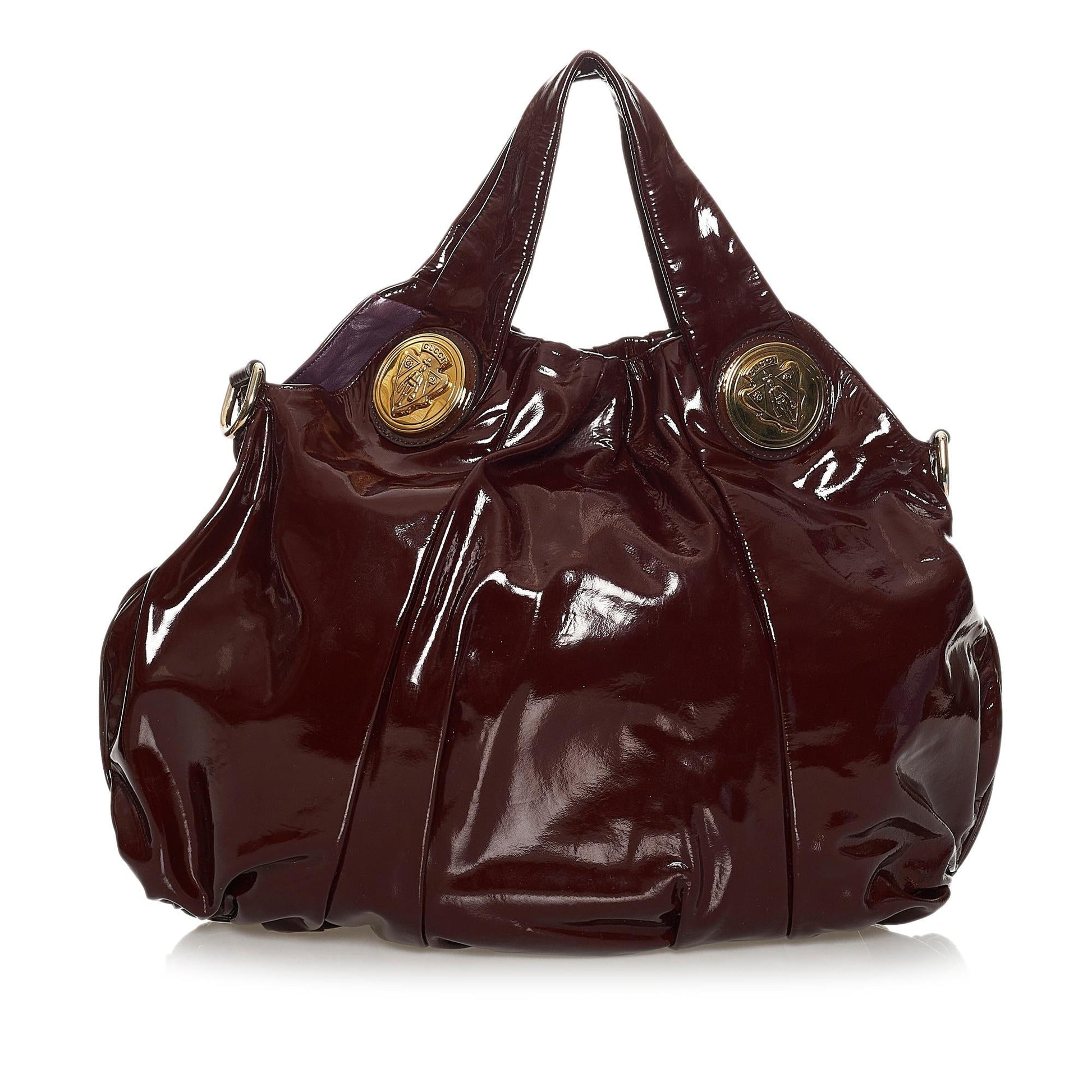 Gucci Hysteria SHG Leather Patent Red Tote Bag