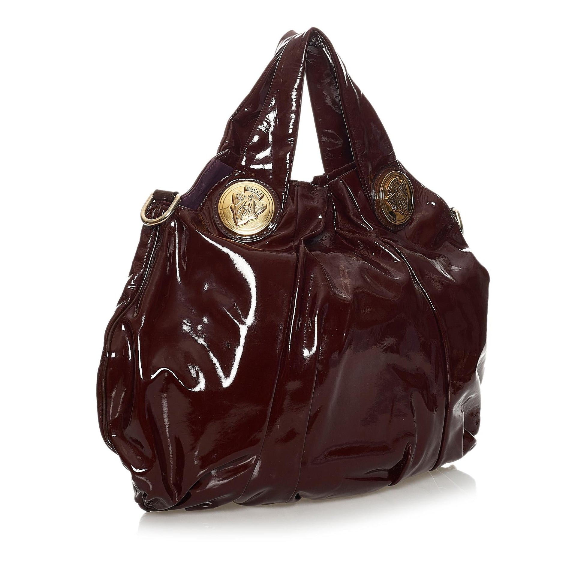 Gucci Hysteria SHG Leather Patent Red Tote Bag