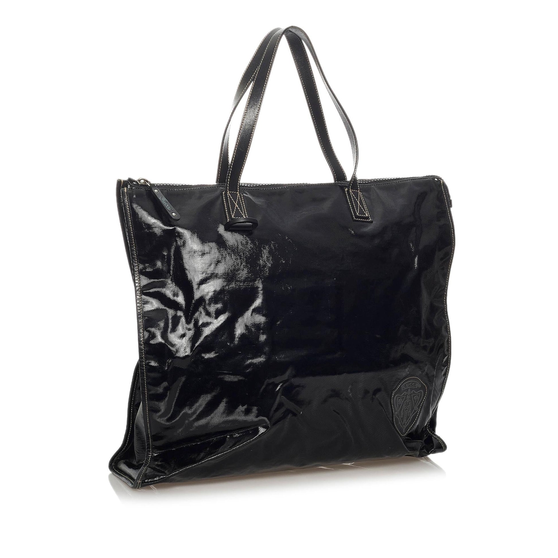 Gucci Hysteria SHG Leather Patent Black Tote Bag