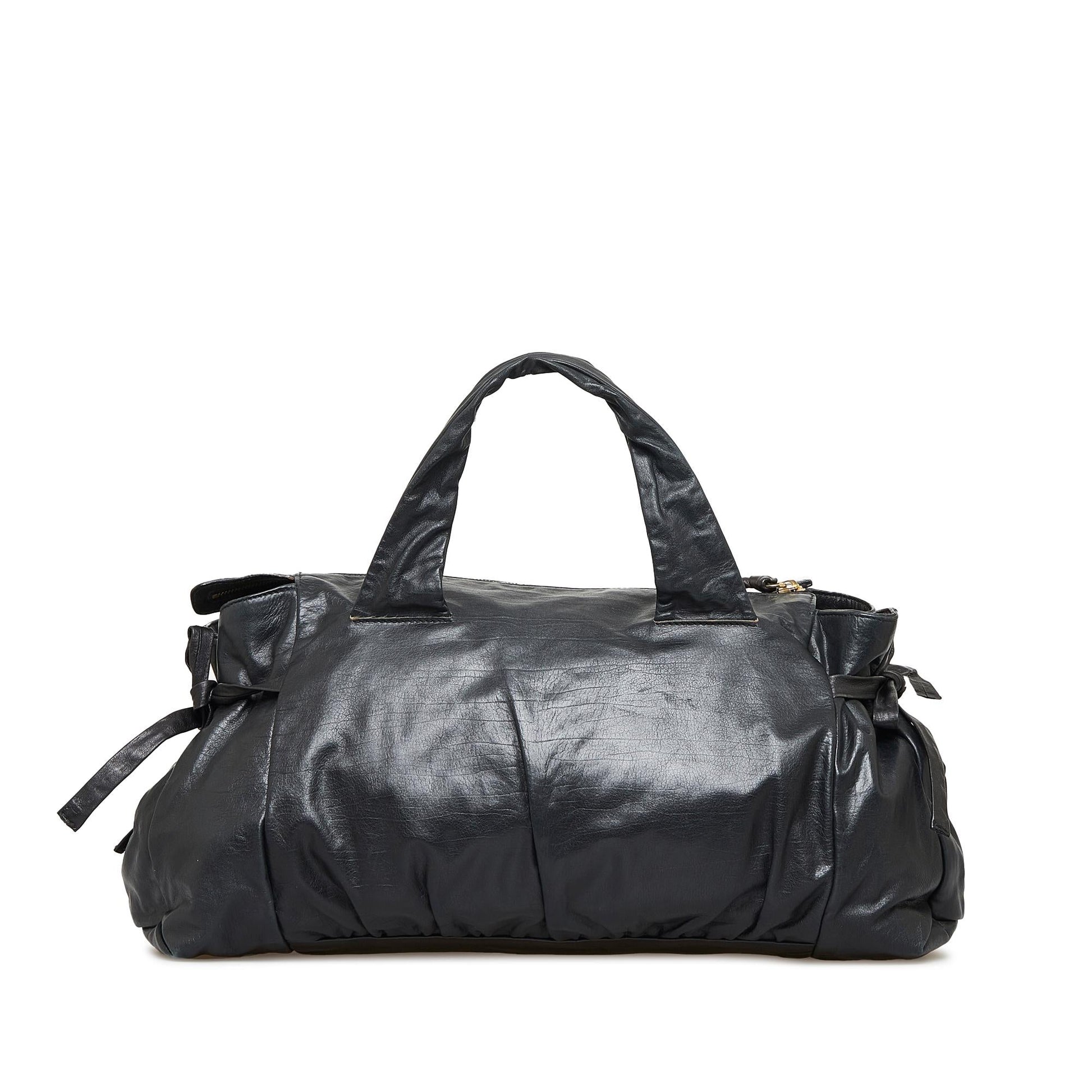 Gucci Hysteria SHG-sTEEZt Calf Black Tote Bag