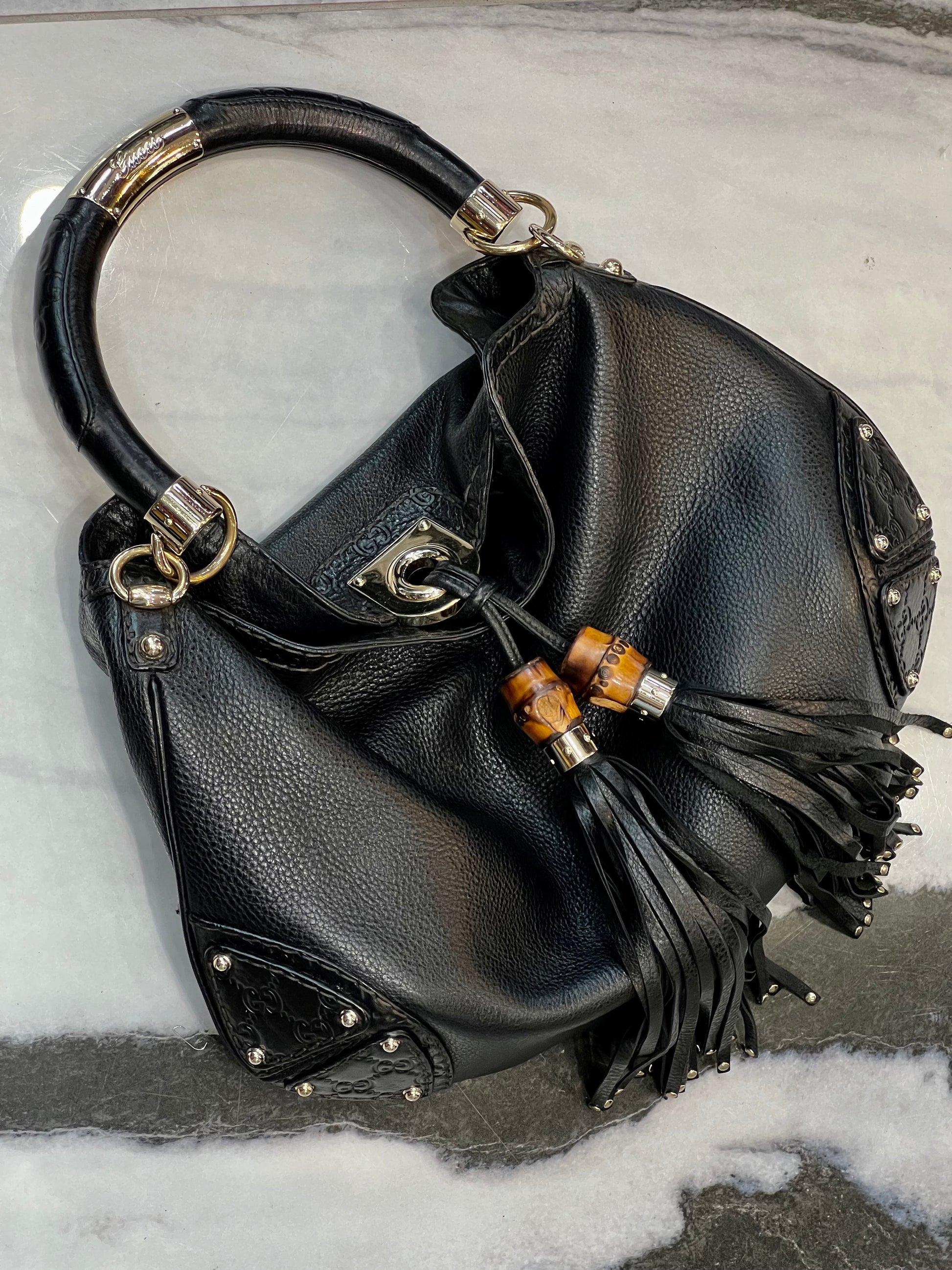 Gucci INDY Leather Medium Shoulder Bag