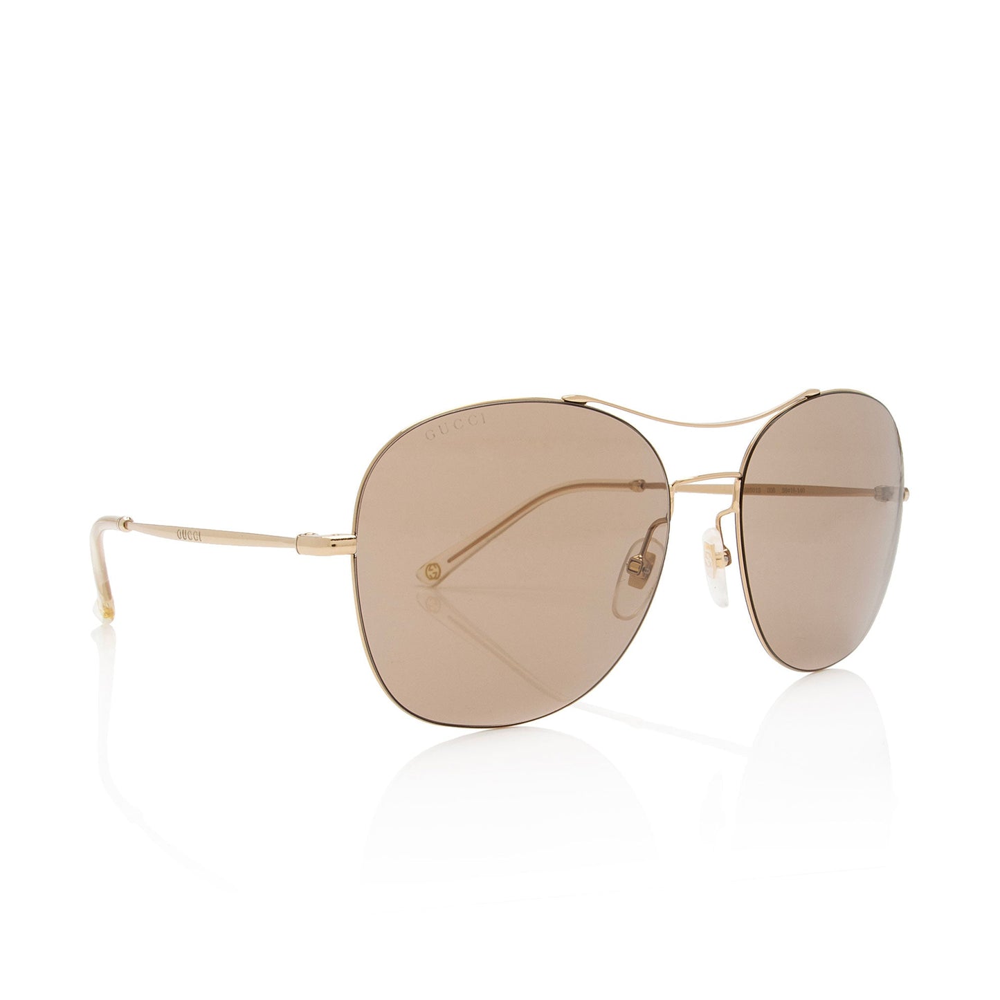 Gucci Interlocking G Aviator Sunglasses Gold Accessory