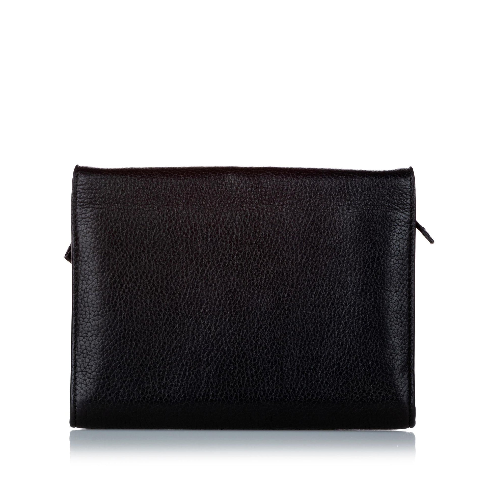 Gucci Interlocking G SHG Leather Calf Black Chain Crossbody Bag