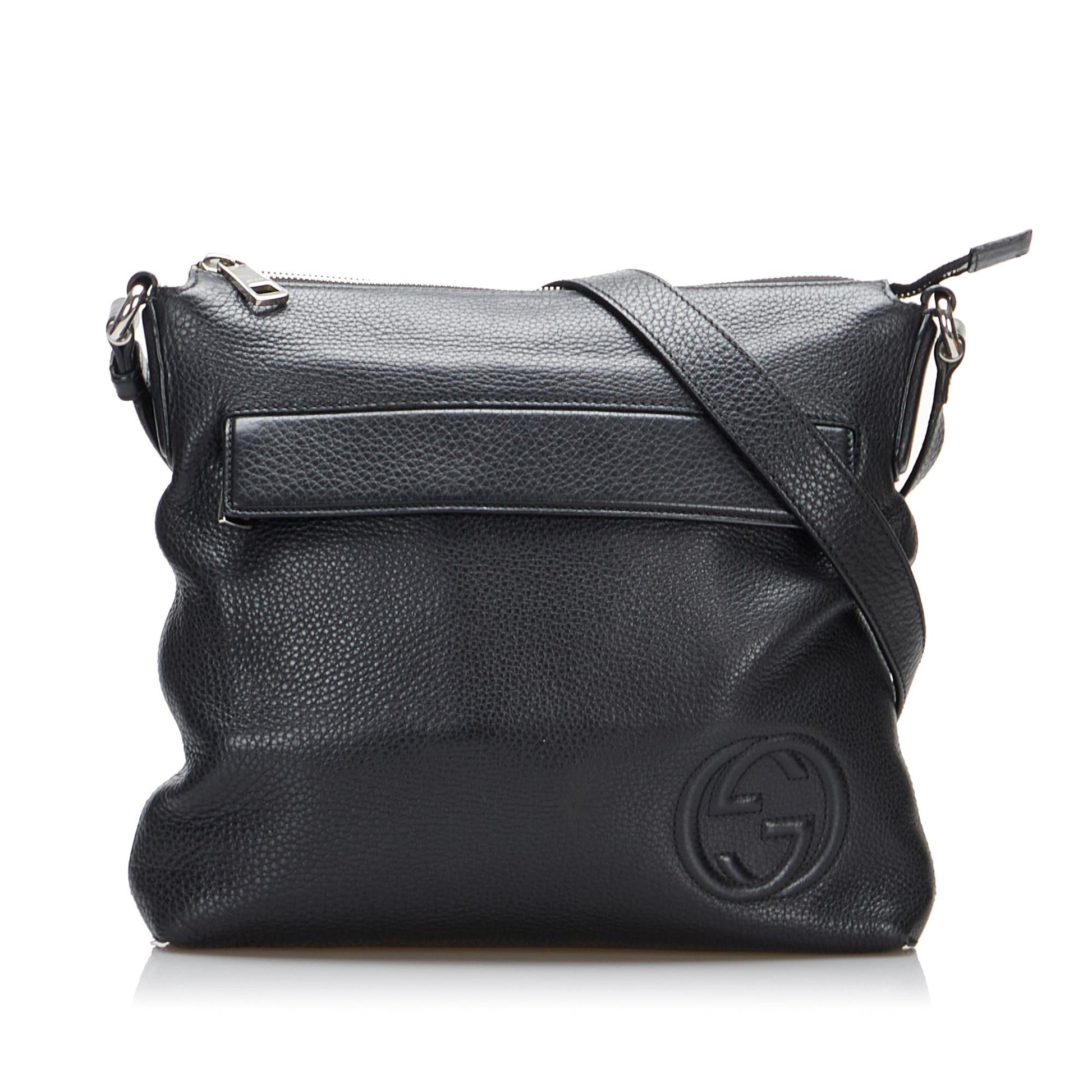Gucci Interlocking G SHG-jPCoRS Calf Black Crossbody Bag