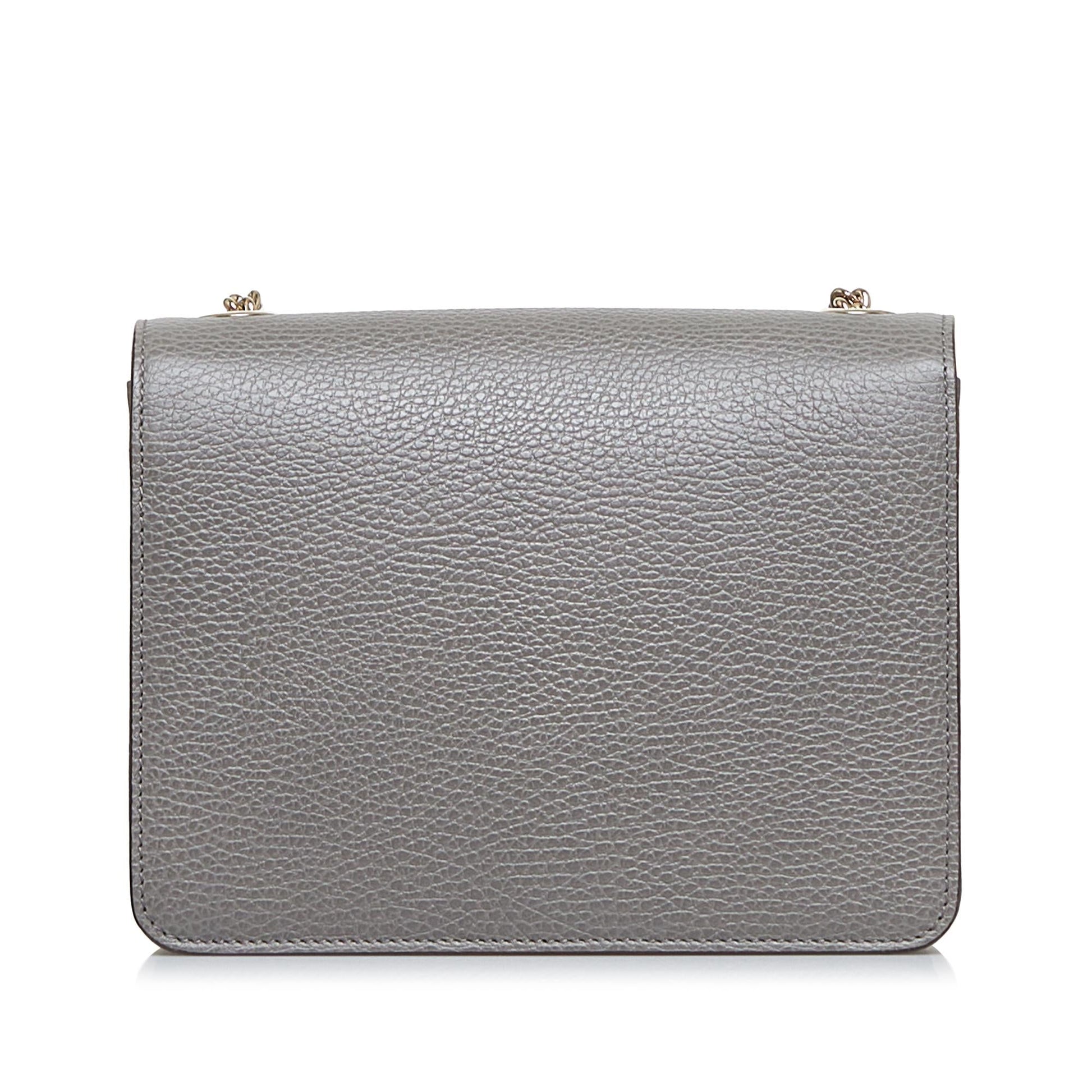Gucci Interlocking G Dollar SHG-oCJPEY Calf Grey Crossbody Bag