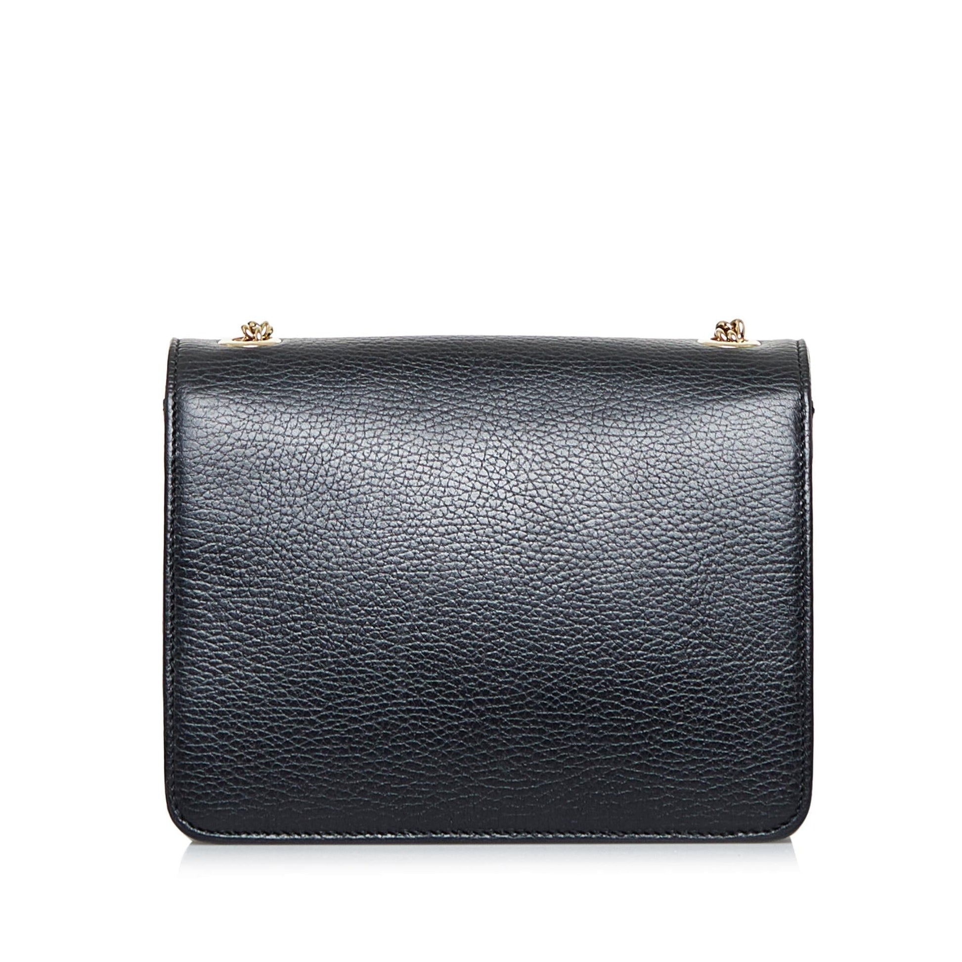 Gucci Interlocking G Dollar SHG-Udn5Fy Calf Black Crossbody Bag
