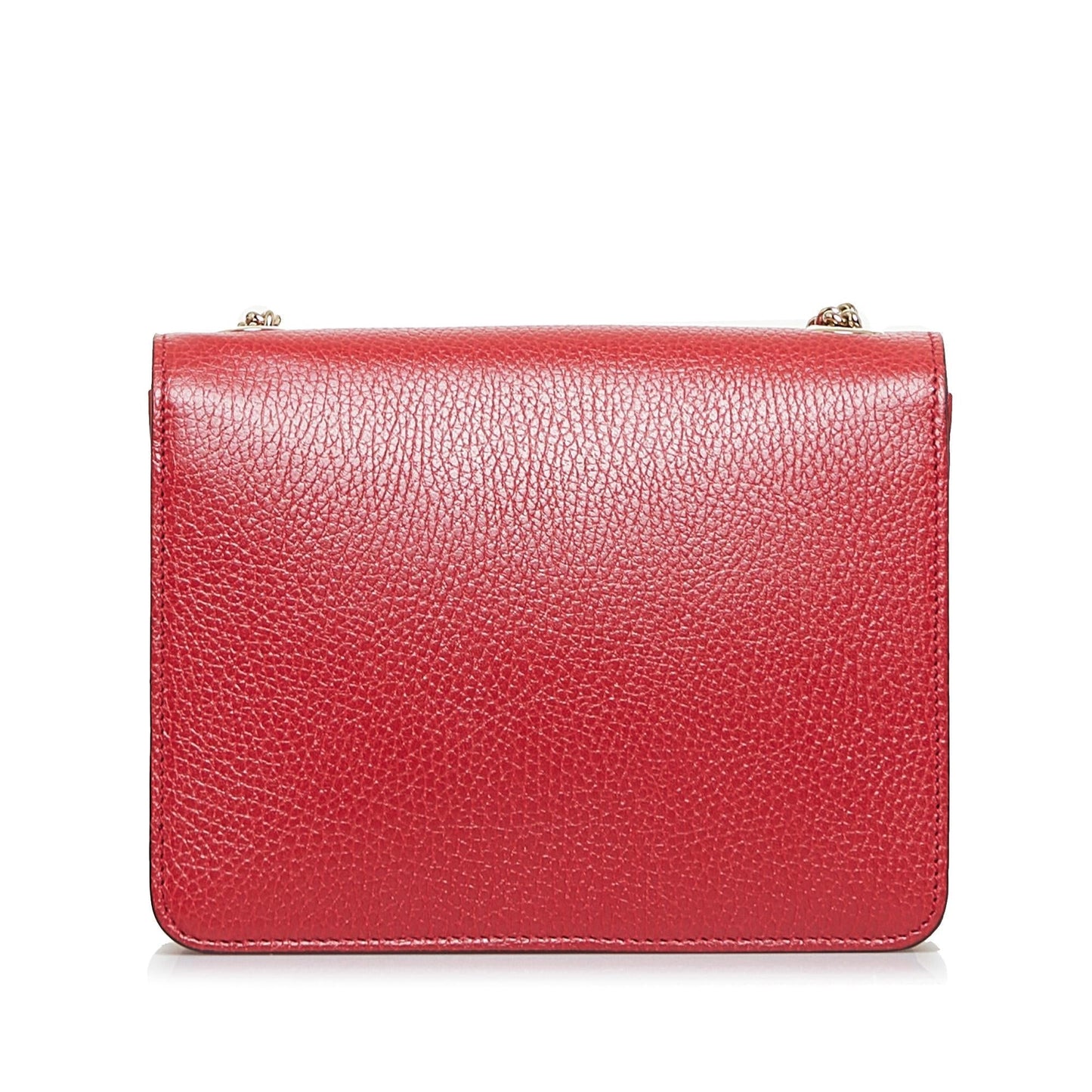 Gucci Interlocking G Dollar SHG-00vB5x Calf Red Crossbody Bag
