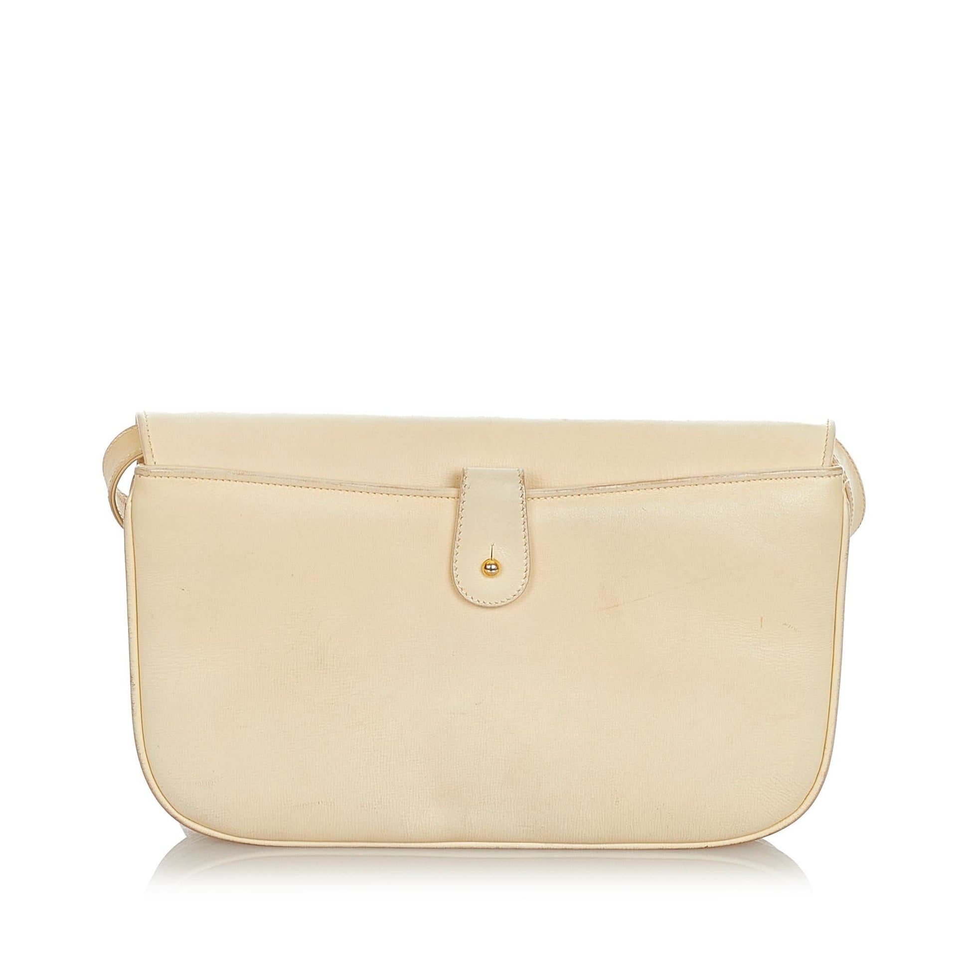Gucci Interlocking G SHG Leather Calf White Crossbody Bag